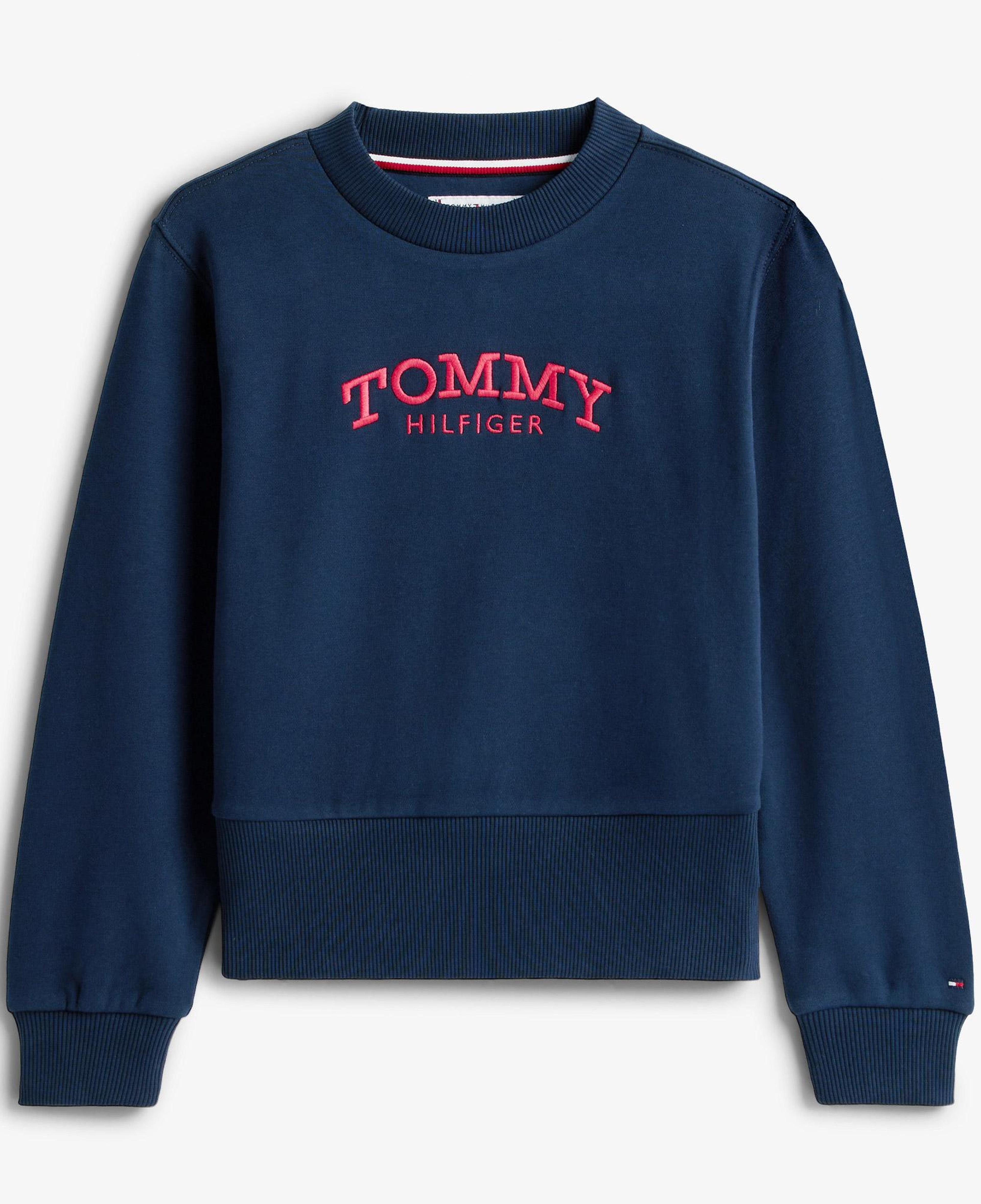 Tommy Hilfiger Crew Neck Çocuk Mavi Sweatshirt