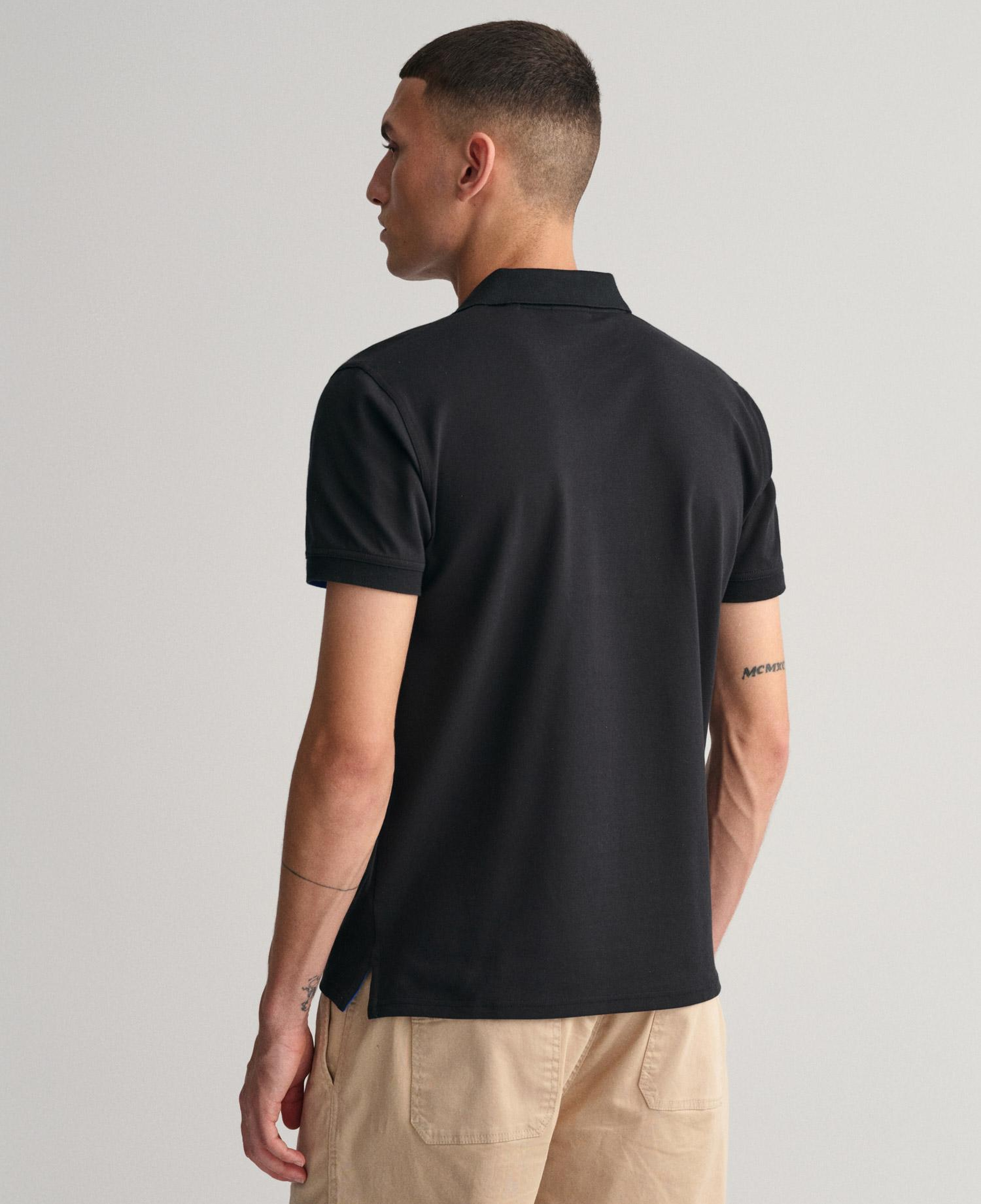 GANT Erkek Siyah Slim Fit Polo
