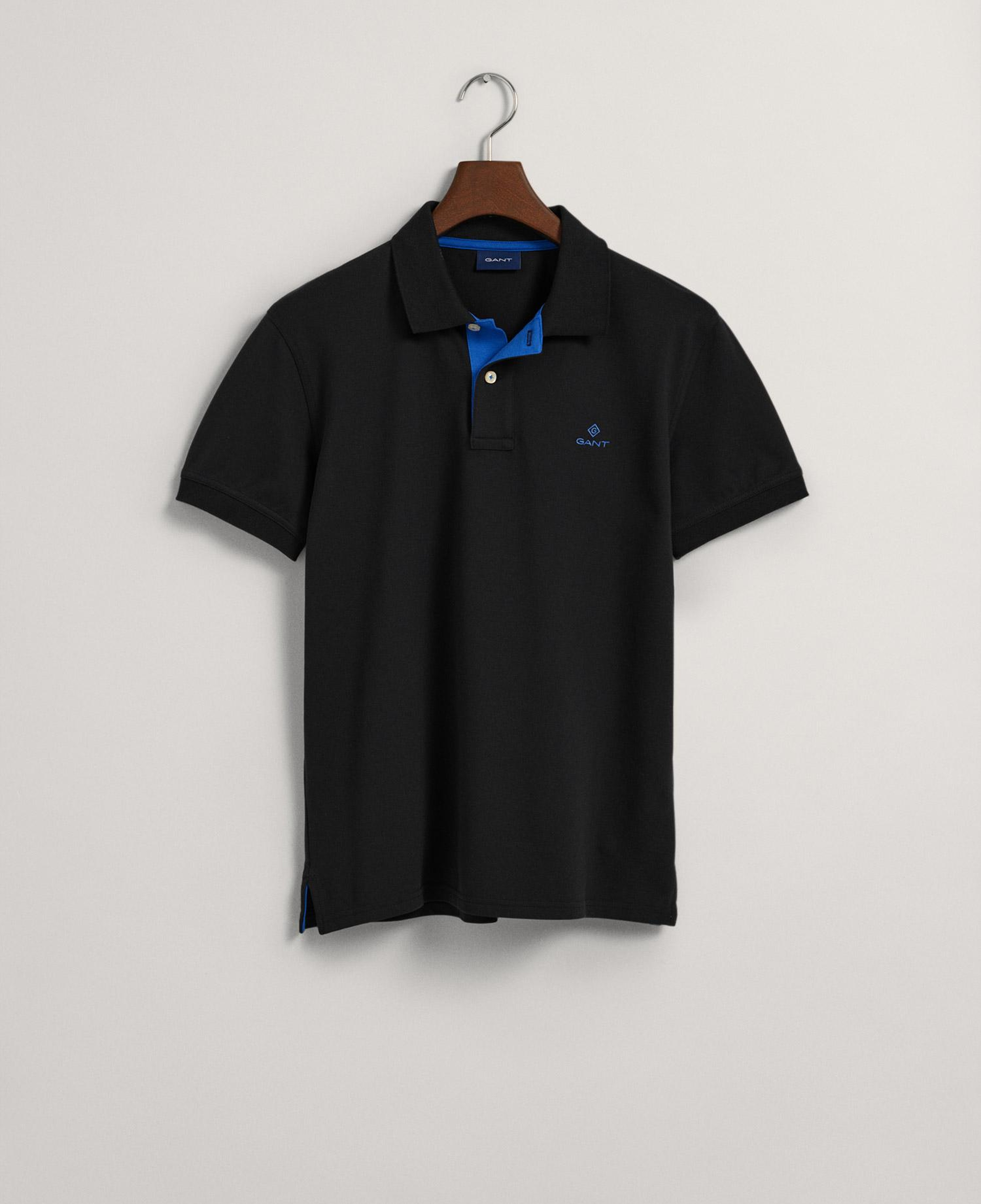GANT Erkek Siyah Slim Fit Polo
