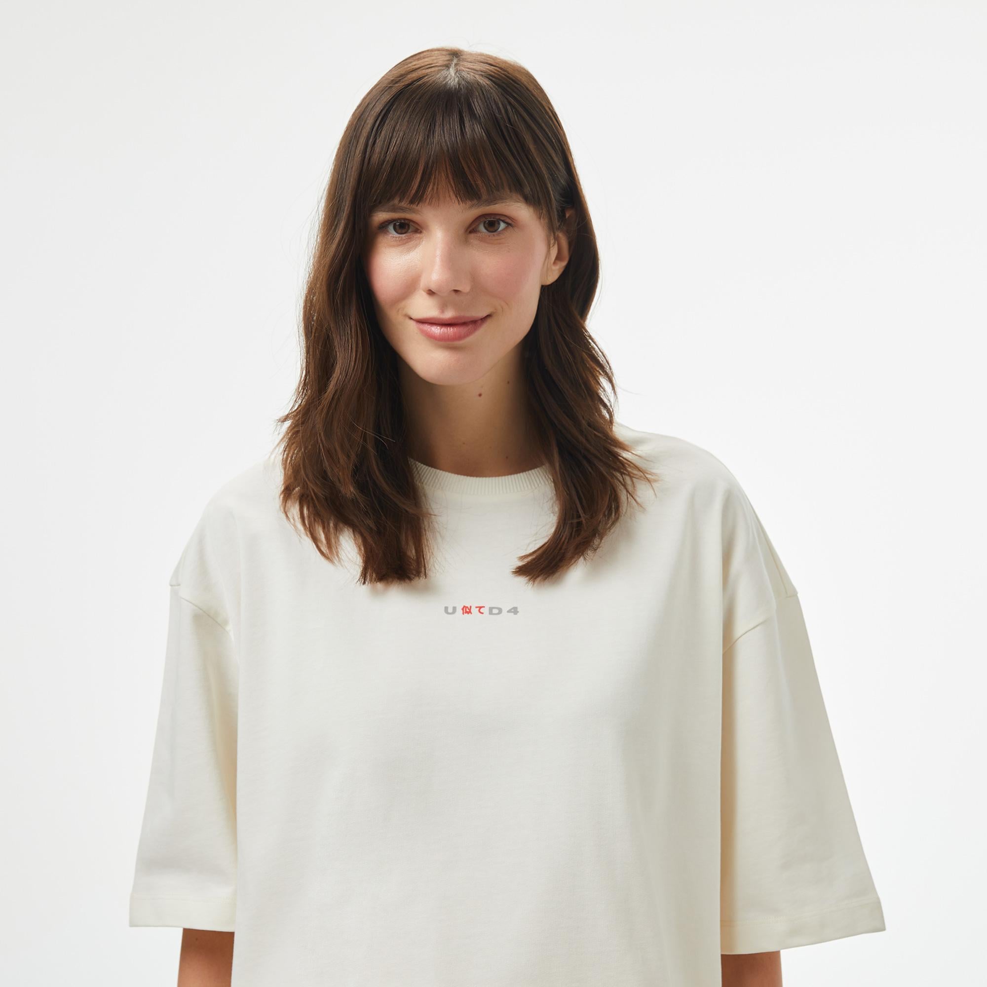 UNITED4 Minoka Kadın Krem T-Shirt