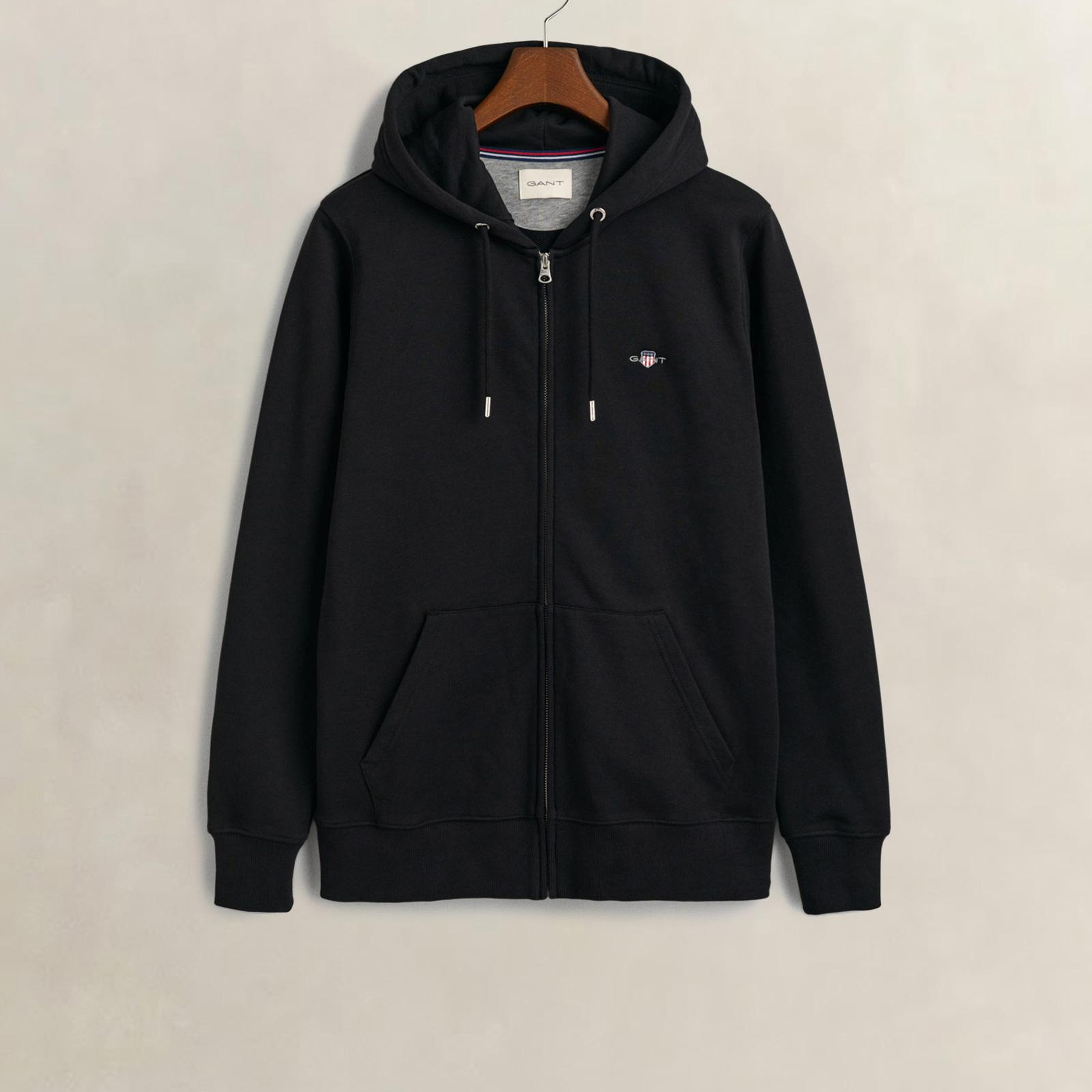 GANT Erkek Siyah Regular Fit Fermuarlı Sweatshirt