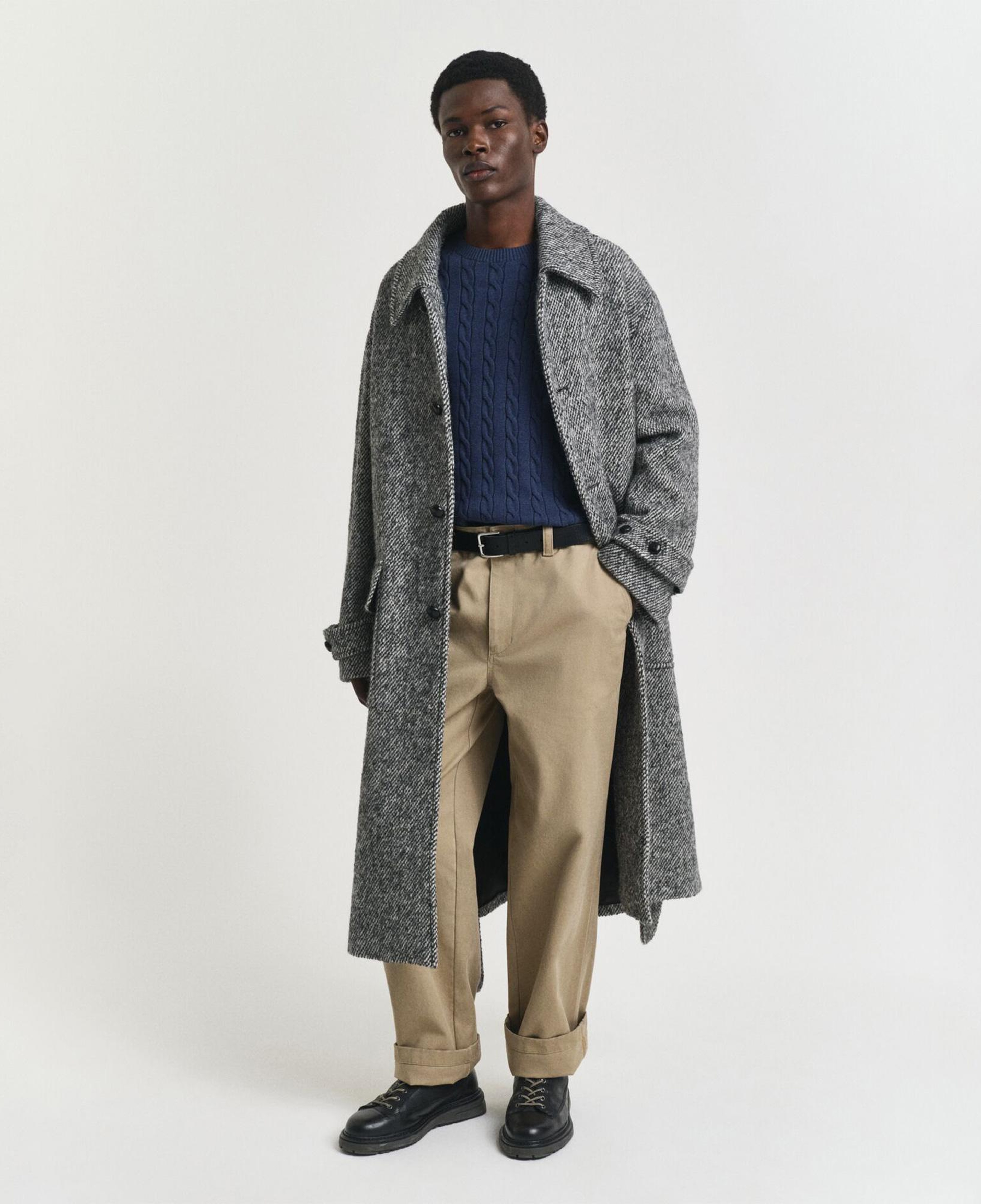 GANT Erkek Lacivert Regular Fit Bisiklet Yaka Örgü Kazak