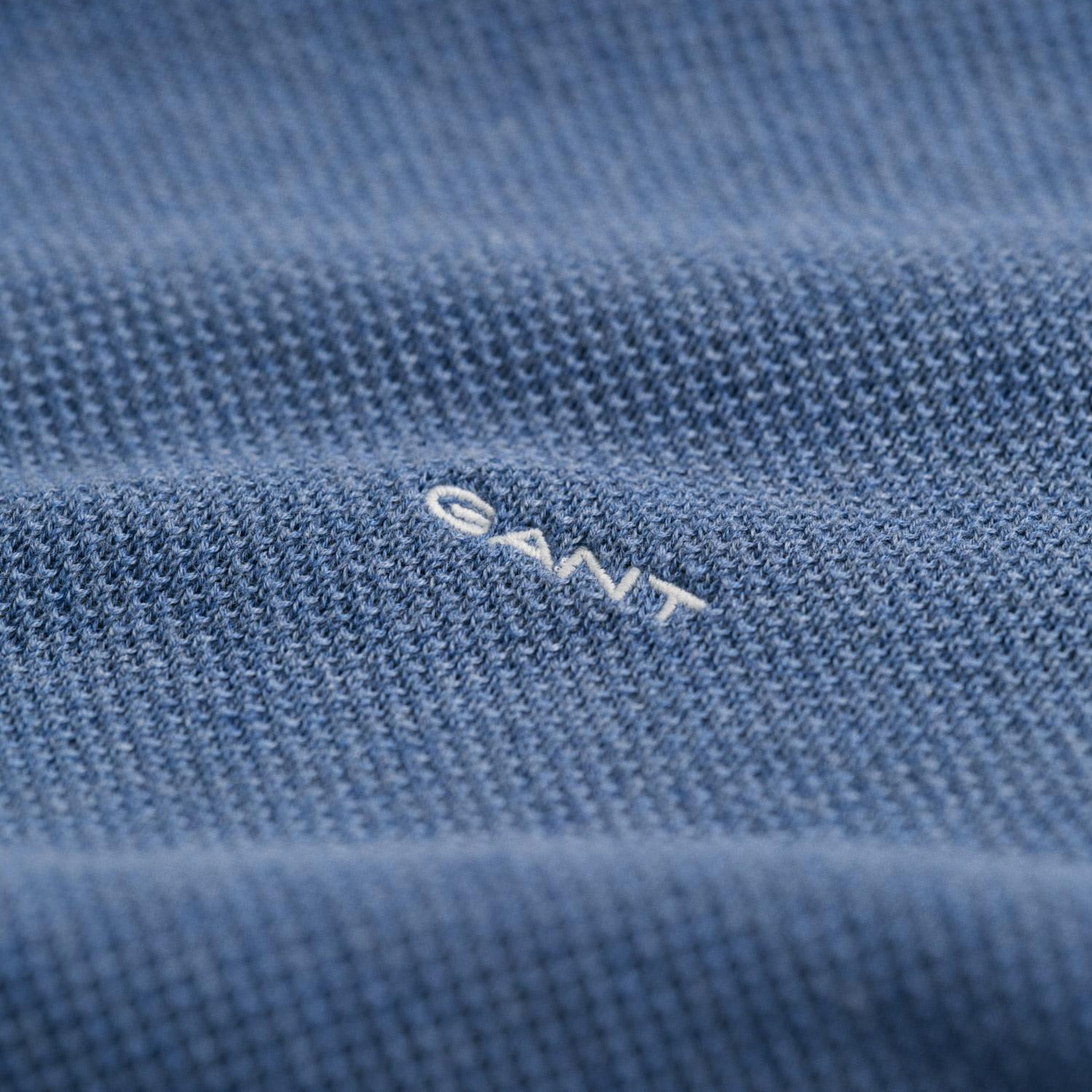 GANT Erkek Mavi Regular Fit Bisiklet Yaka Kazak