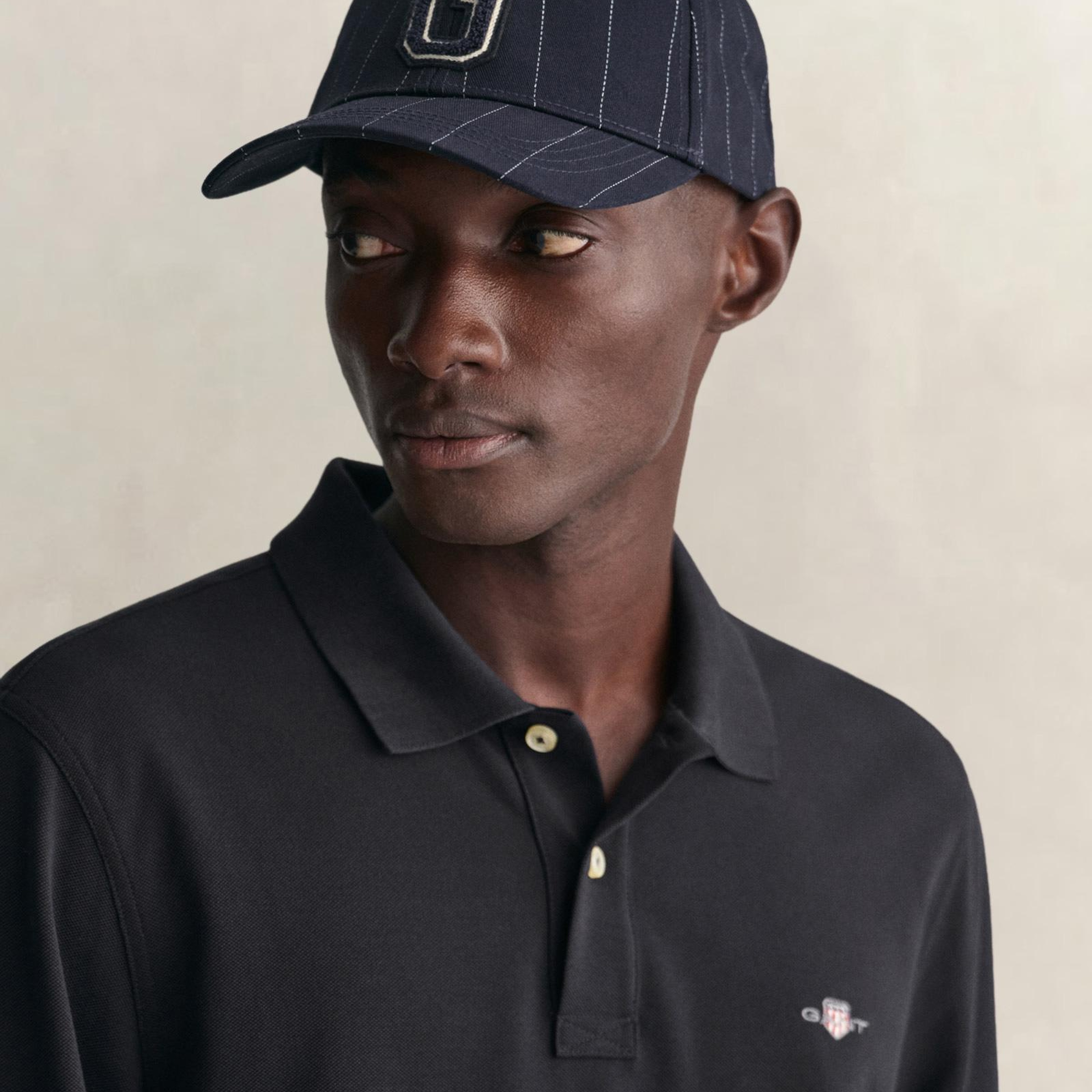 GANT Erkek Siyah Regular Fit Uzun Kollu Polo