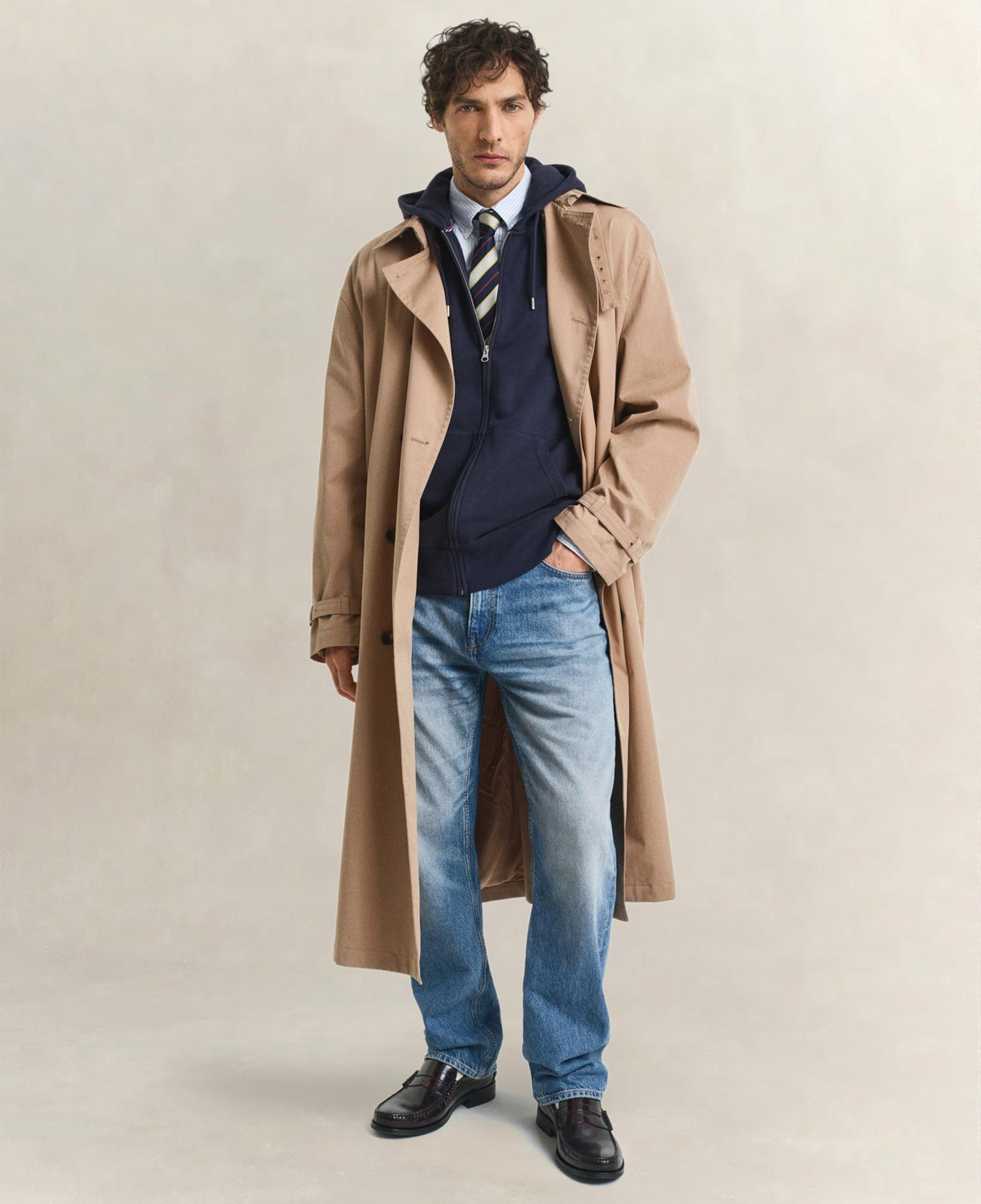GANT Erkek Lacivert Regular Fit Fermuarlı Sweatshirt