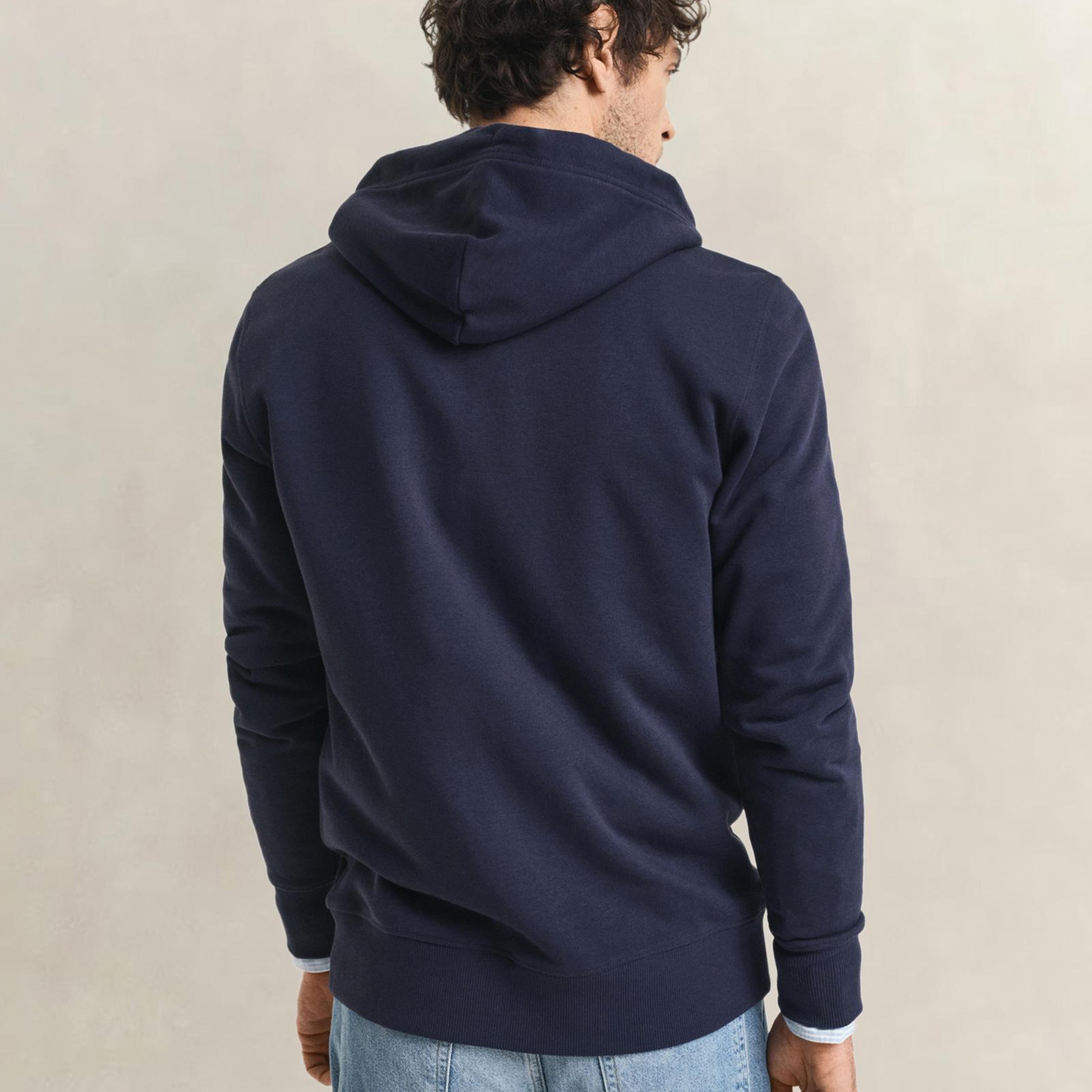 GANT Erkek Lacivert Regular Fit Fermuarlı Sweatshirt