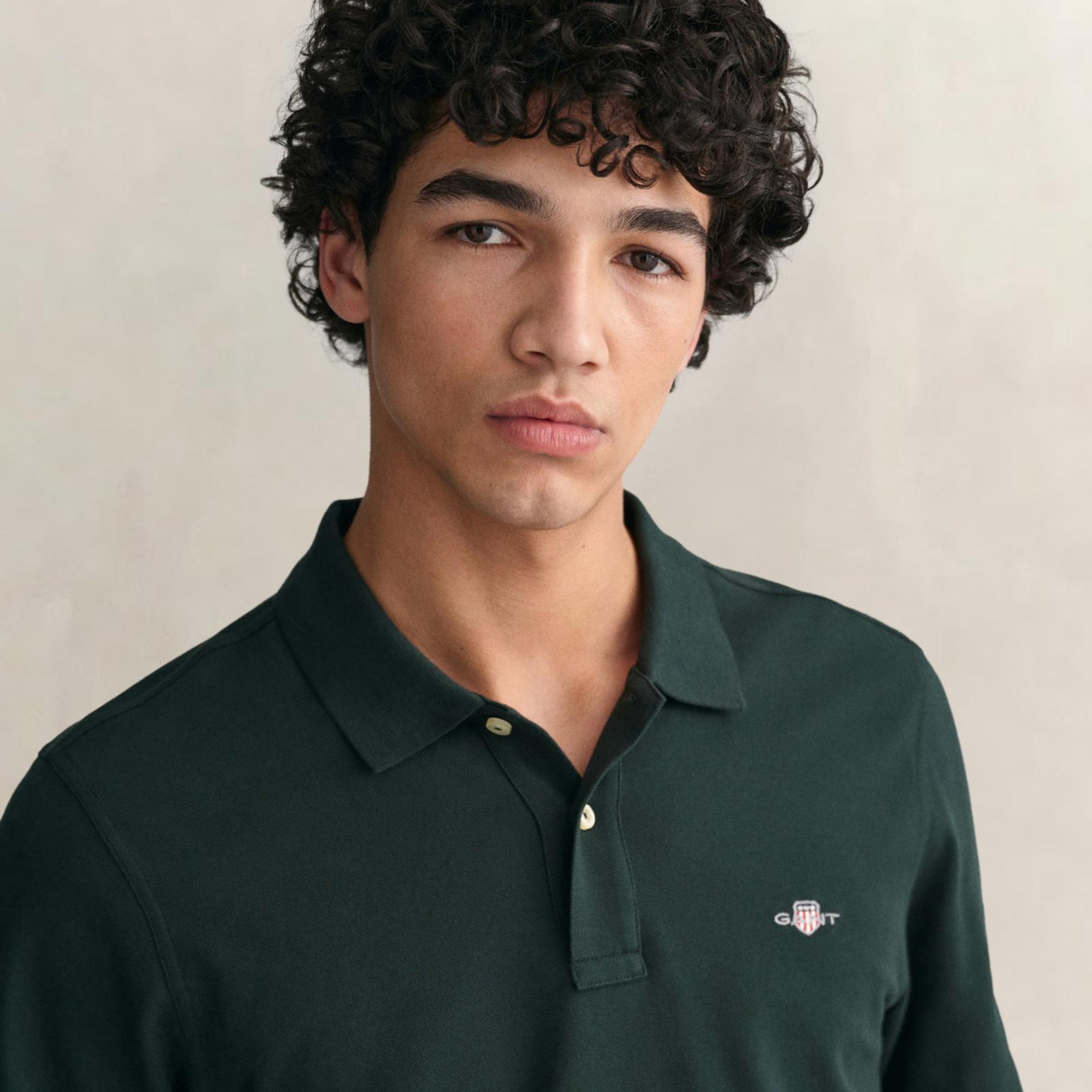 GANT Erkek Yeşil Regular Fit Uzun Kollu Polo