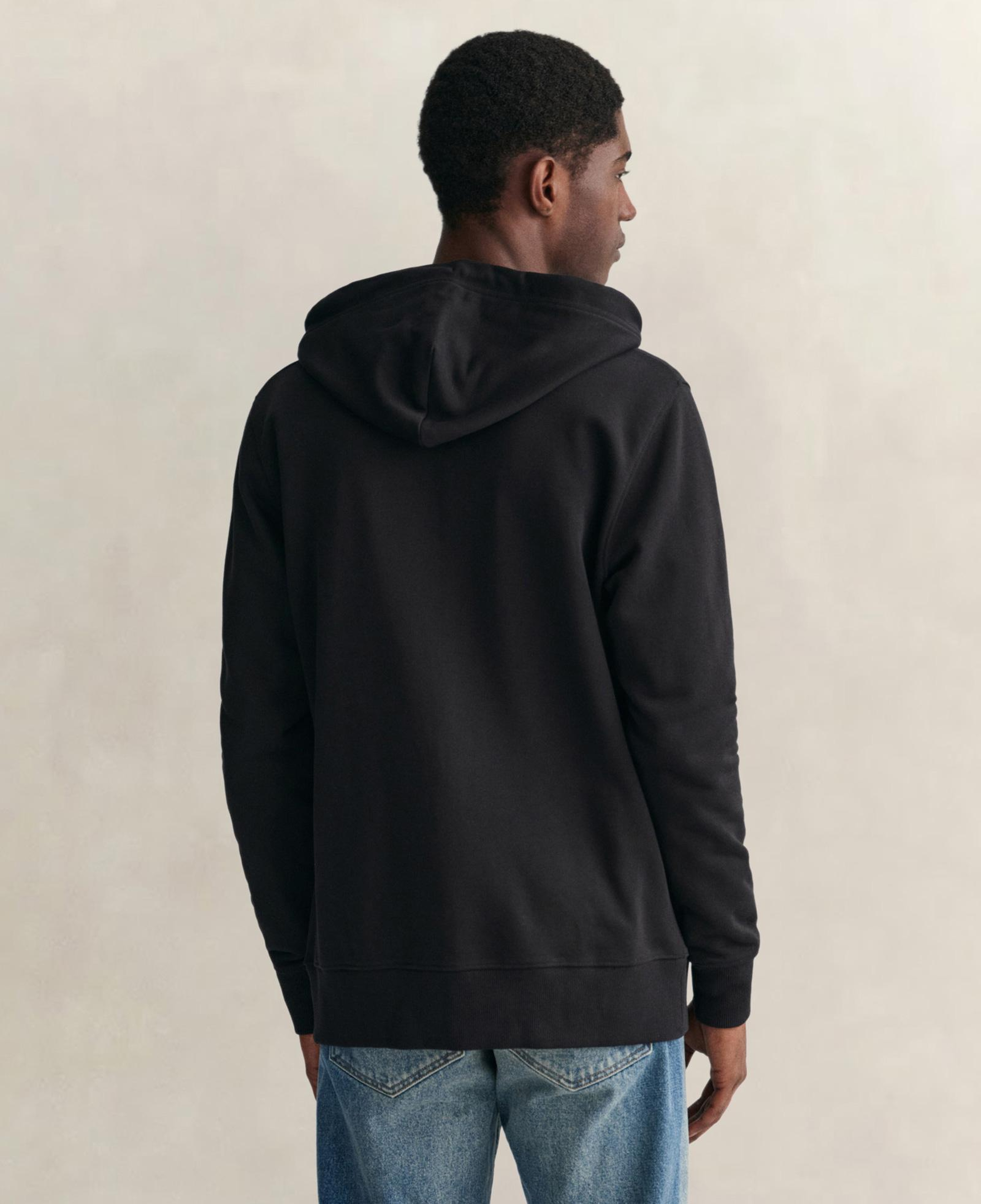 GANT Erkek Siyah Regular Fit Fermuarlı Sweatshirt