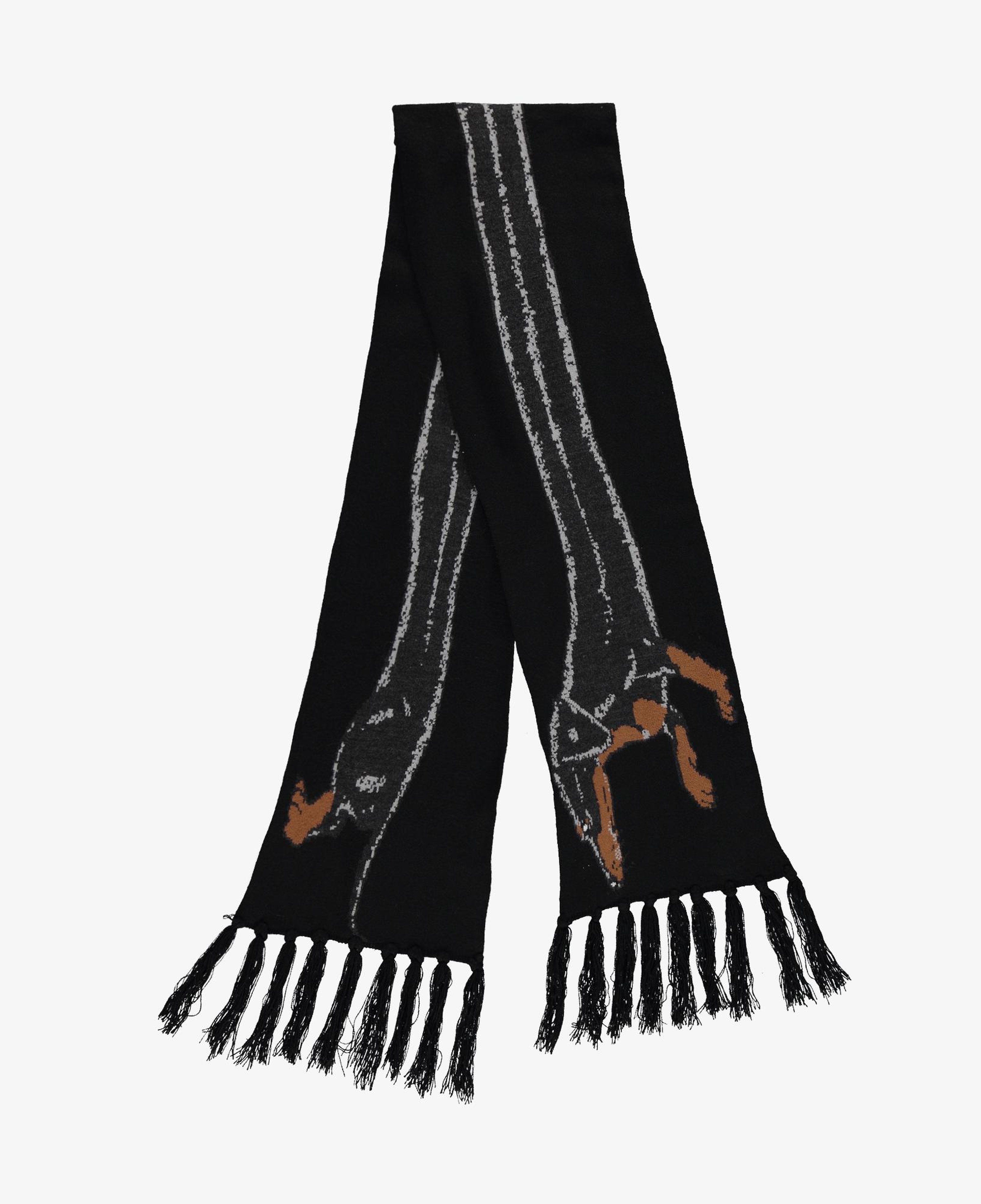 Market Long Bois Knit Erkek Siyah Atkı