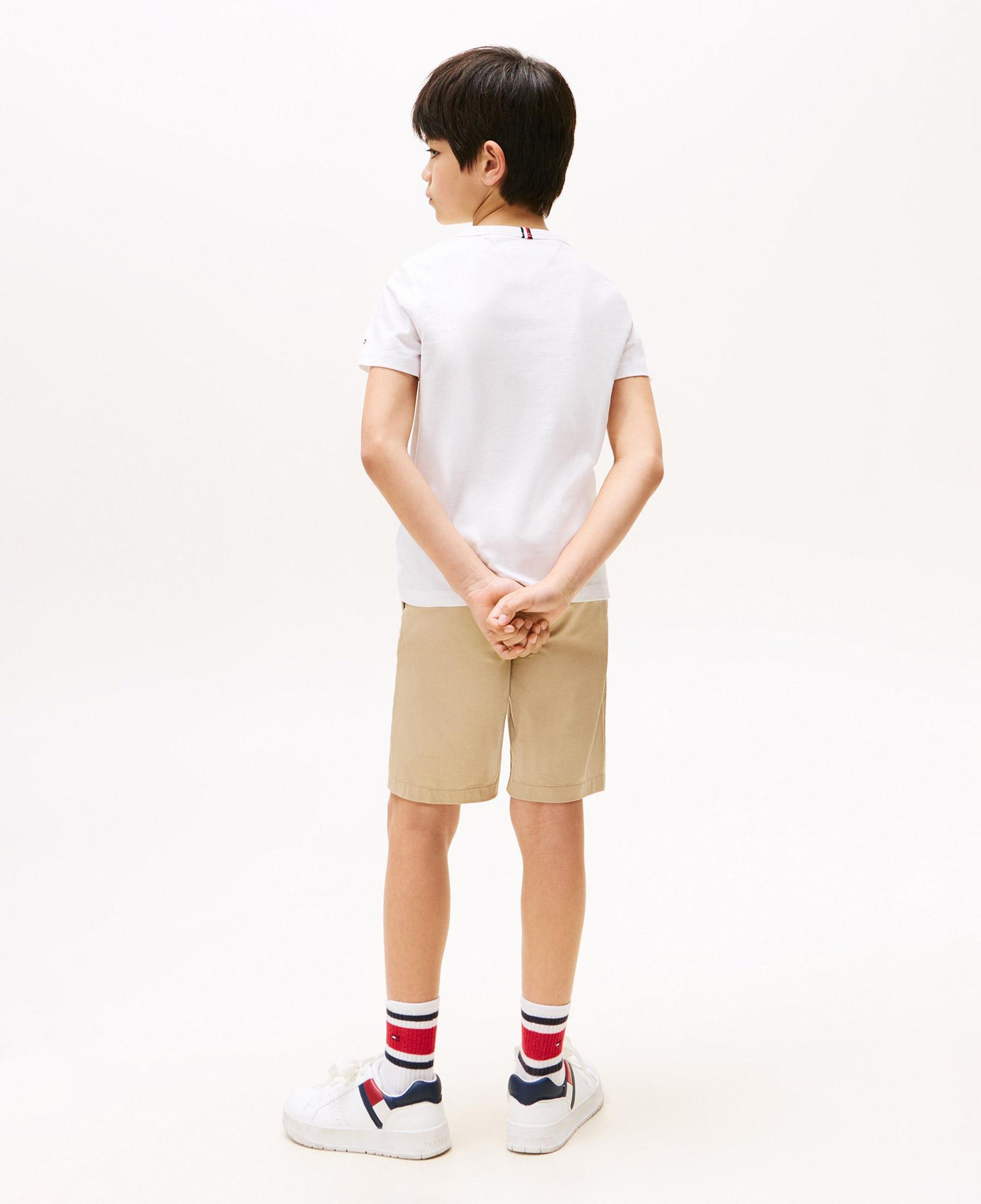 Tommy Hilfiger Curved Çocuk Beyaz T-Shirt