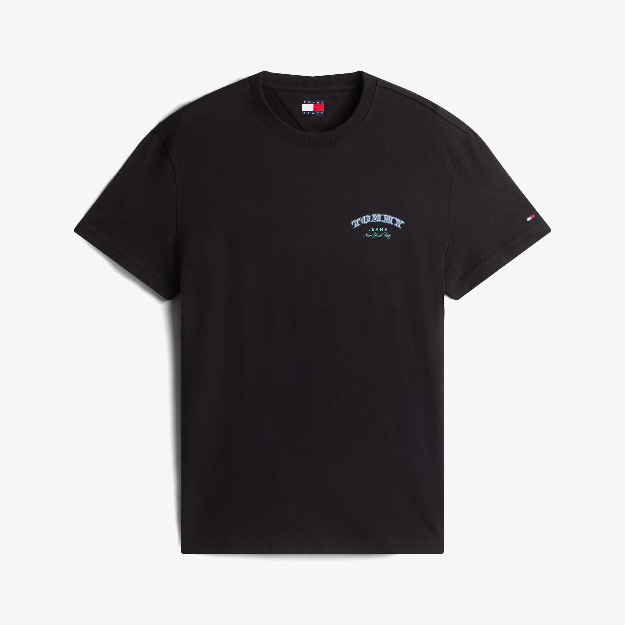 Tommy Hilfiger Regular Dollar Stack Erkek Siyah T-Shirt