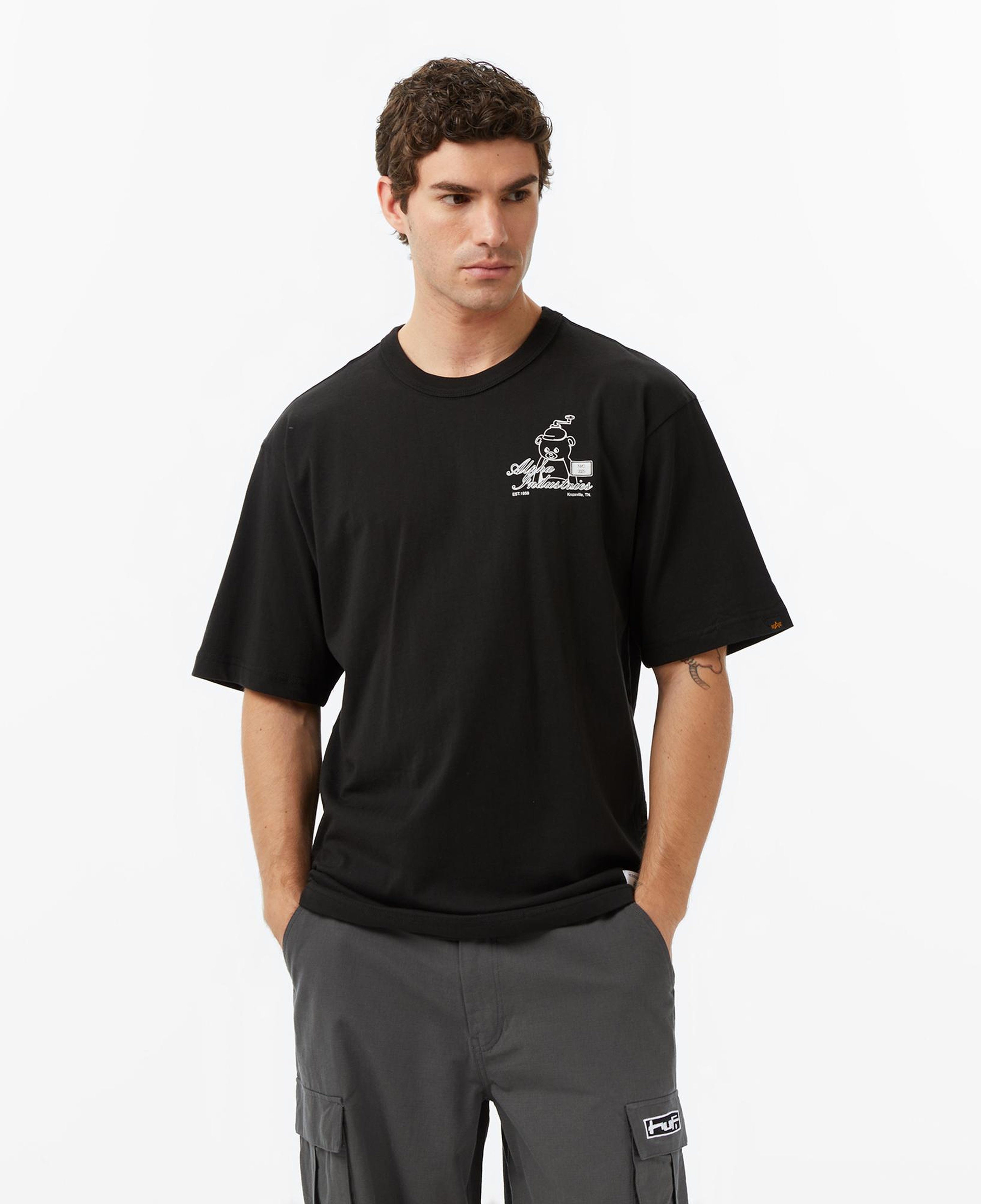 Alpha Industries Toy Bear Erkek Siyah T-Shirt