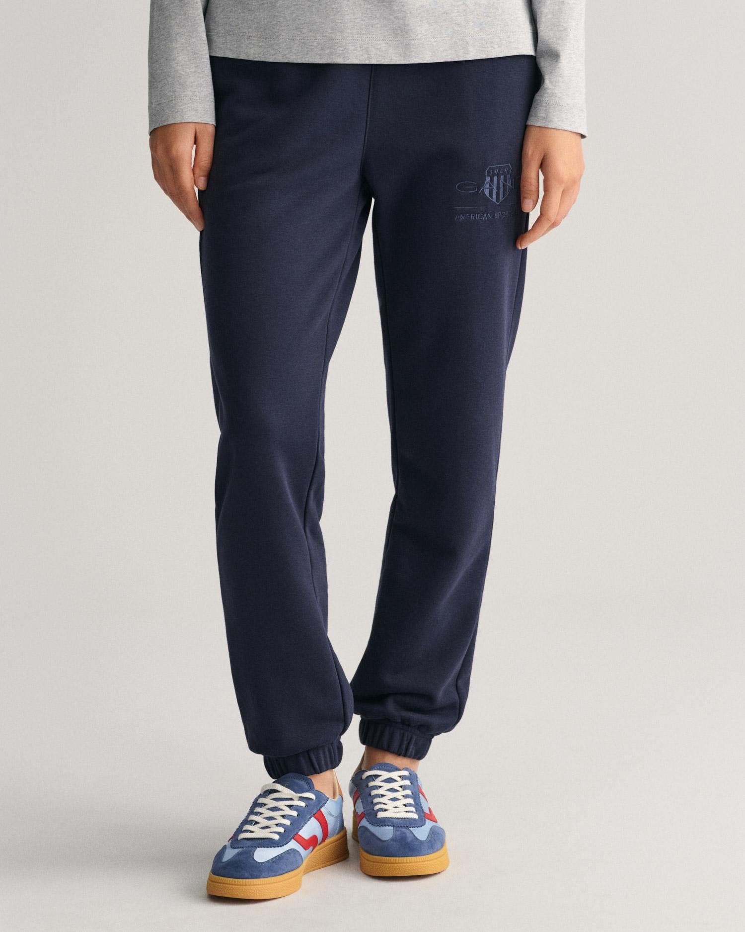 GANT Kadın Lacivert Regular Fit Logolu Eşofman Altı