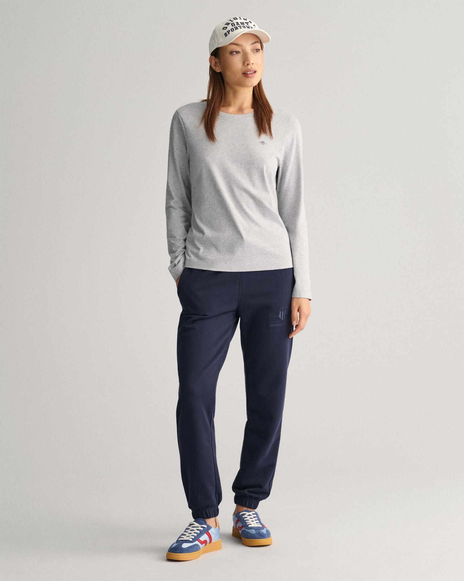 GANT Kadın Lacivert Regular Fit Logolu Eşofman Altı