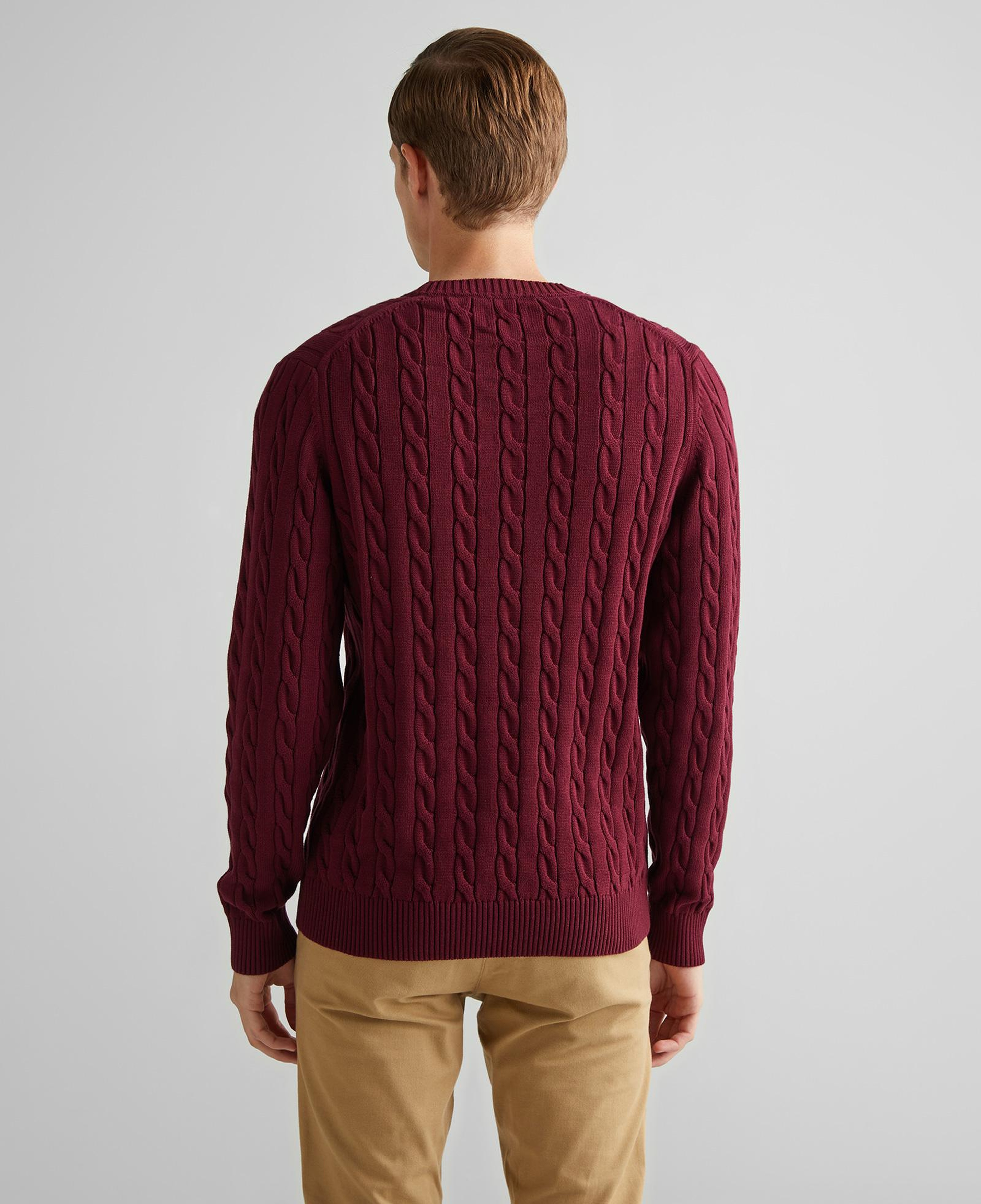 GANT Erkek Bordo Regular Fit Bisiklet Yaka Kazak
