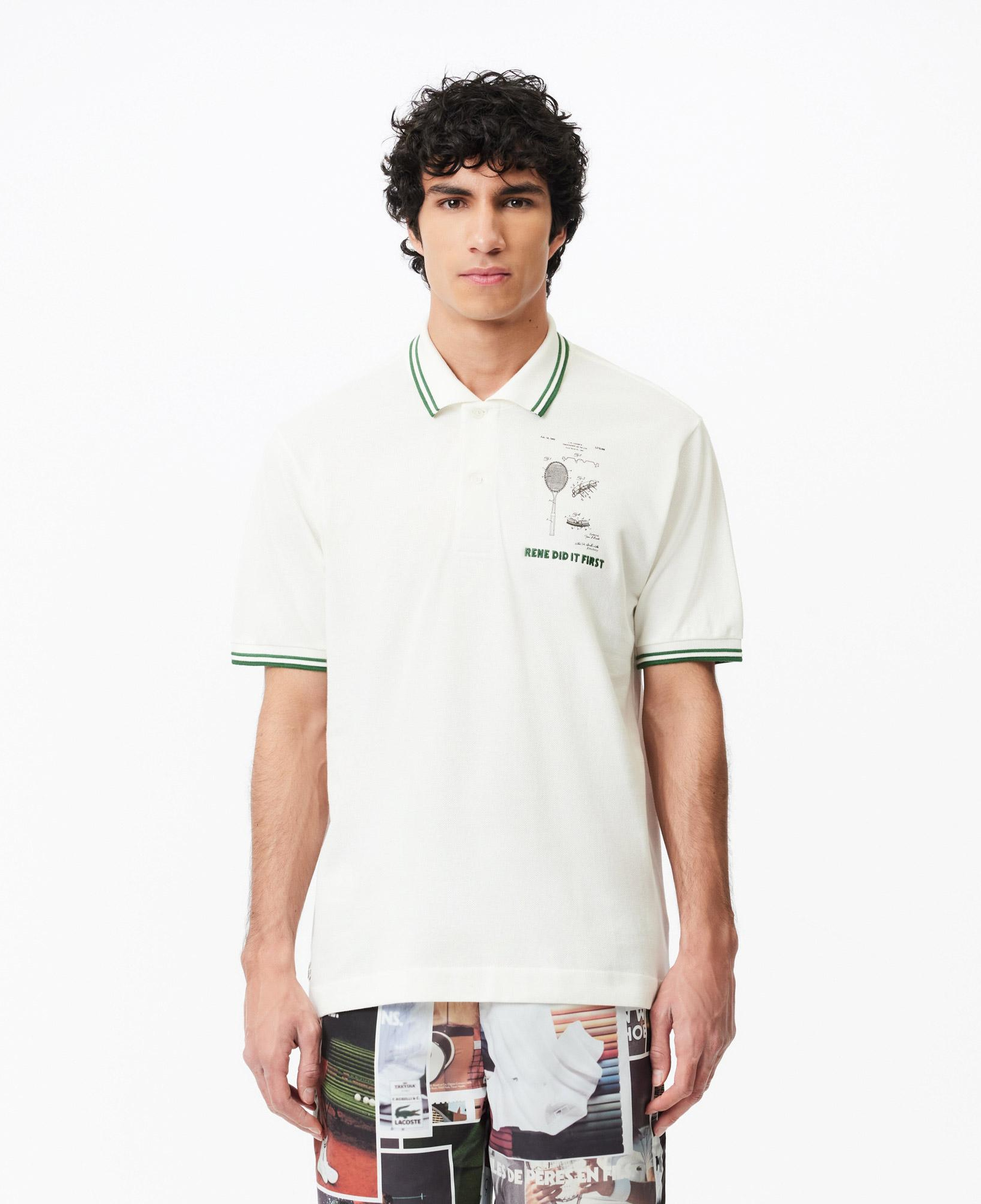 Lacoste L.12.12 Erkek Classic Fit Baskılı Bej Polo