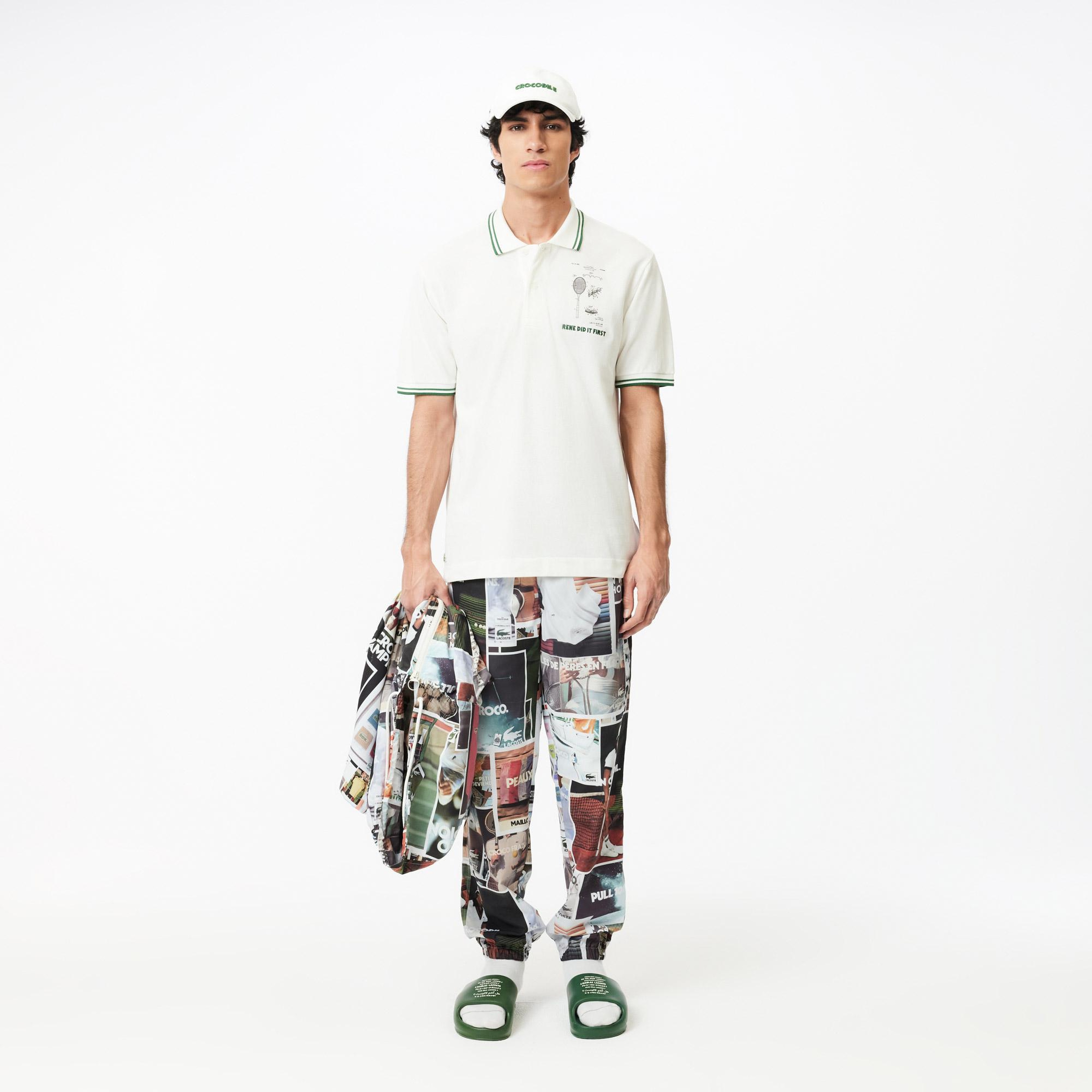 Lacoste L.12.12 Erkek Classic Fit Baskılı Beyaz Polo