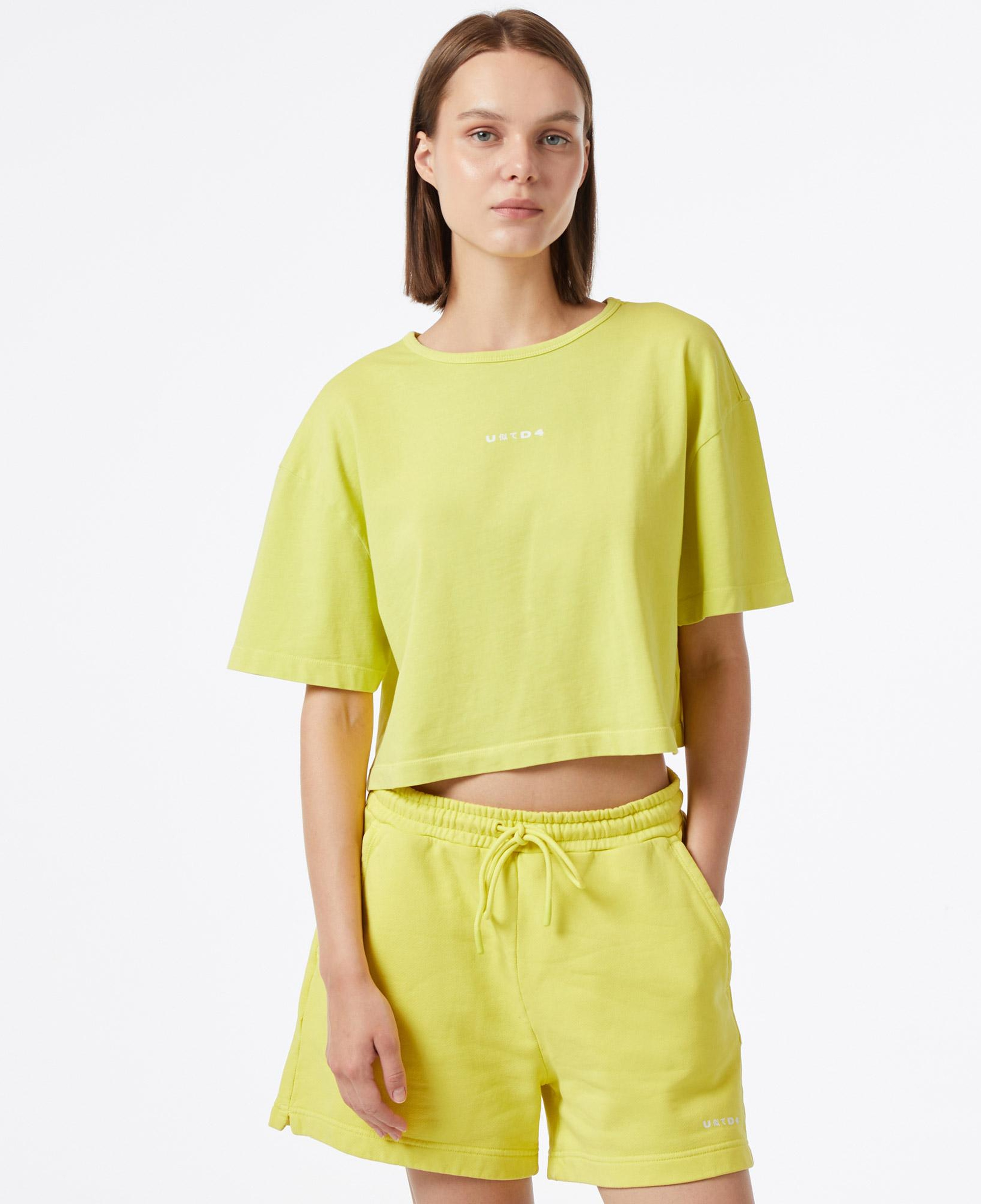 UNITED4 Essentials Kadın Sarı Crop T-Shirt