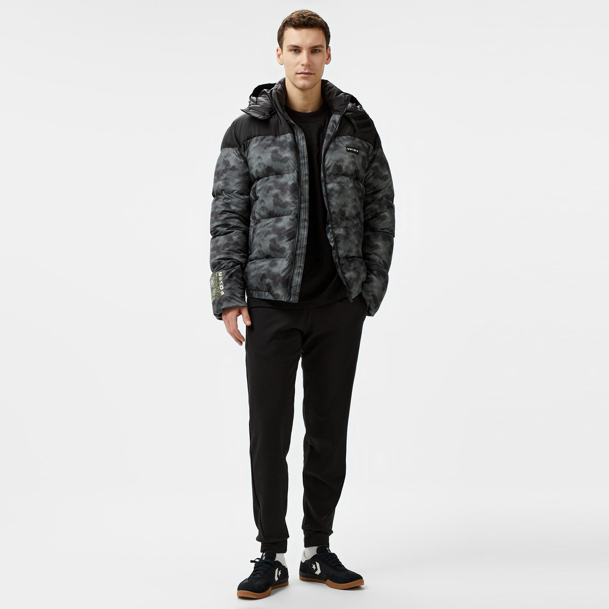 UNITED4 Camouflage Coat Erkek Haki Mont