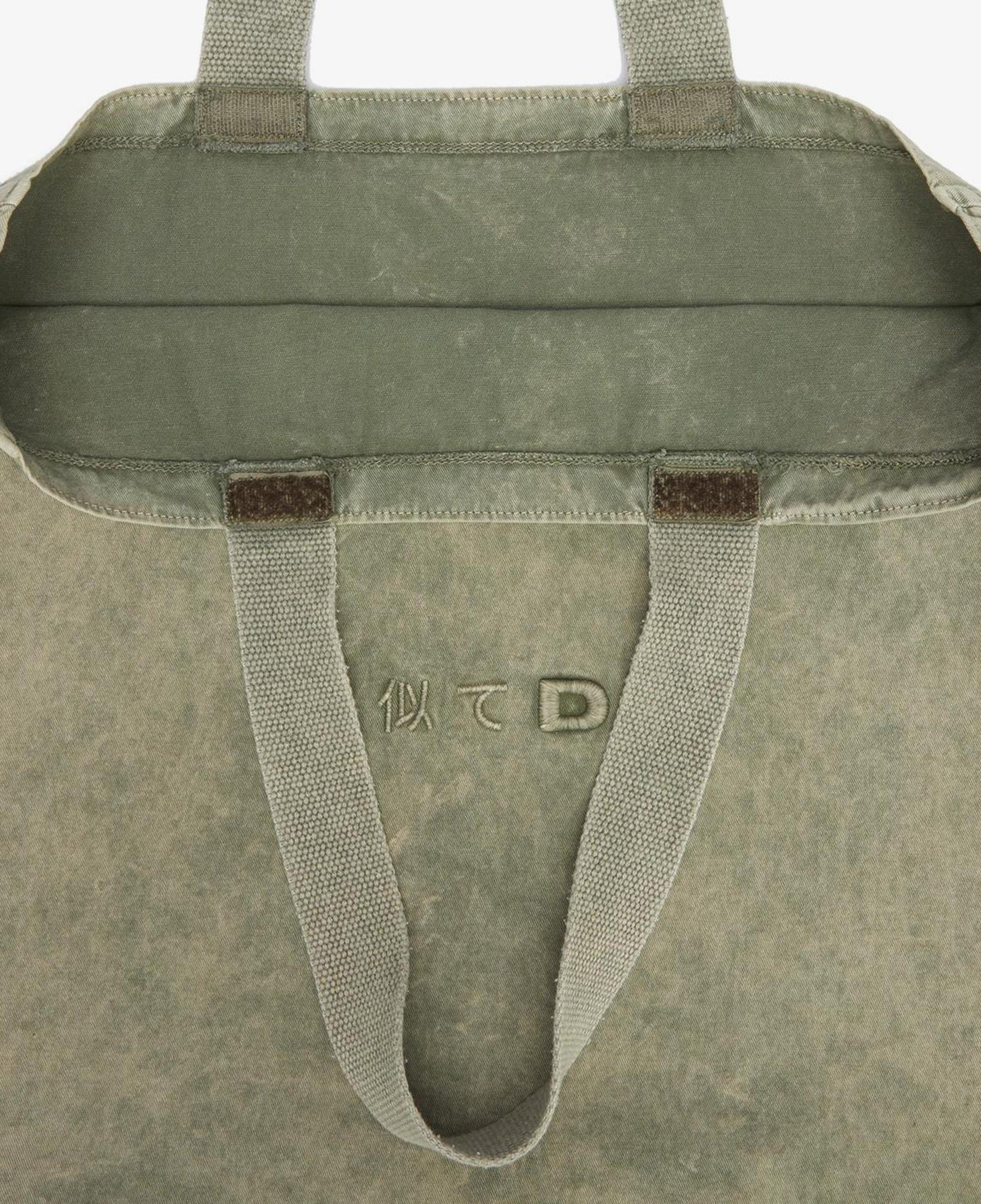 UNITED4 Washed Denim Japan Tote Unisex Haki Tote Çanta