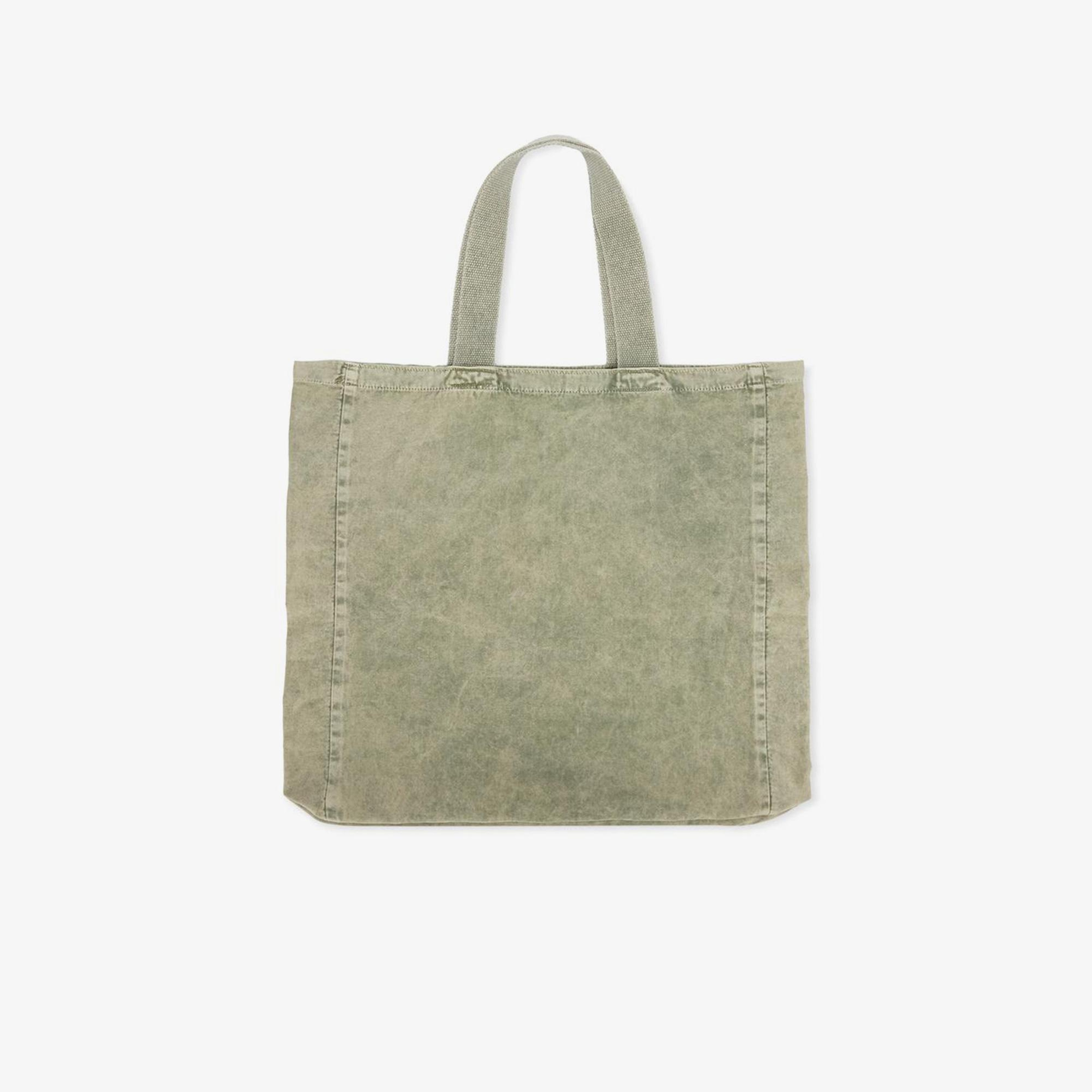 UNITED4 Washed Denim Japan Tote Unisex Haki Tote Çanta