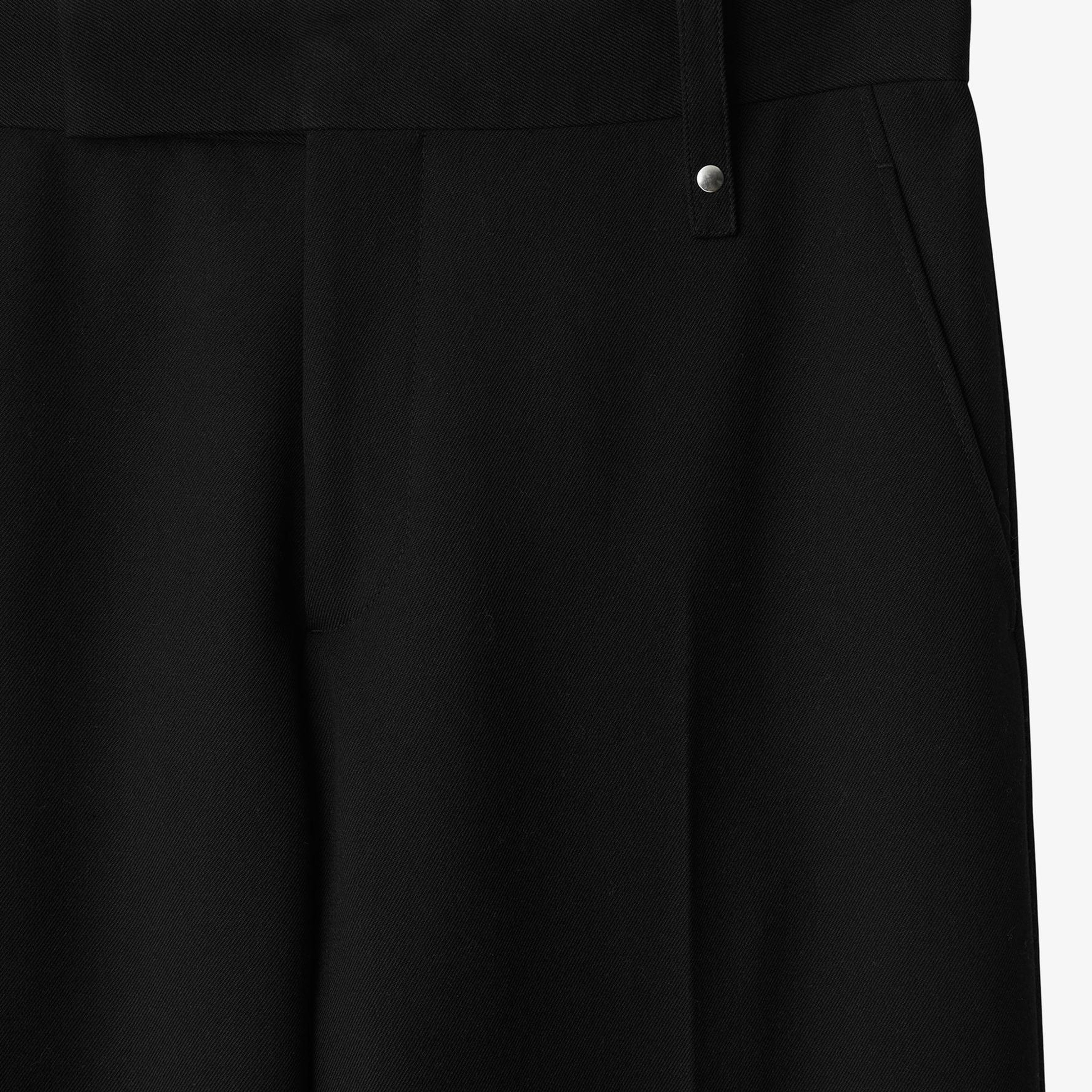 Erkek Siyah Yün Karışımlı Pantolon