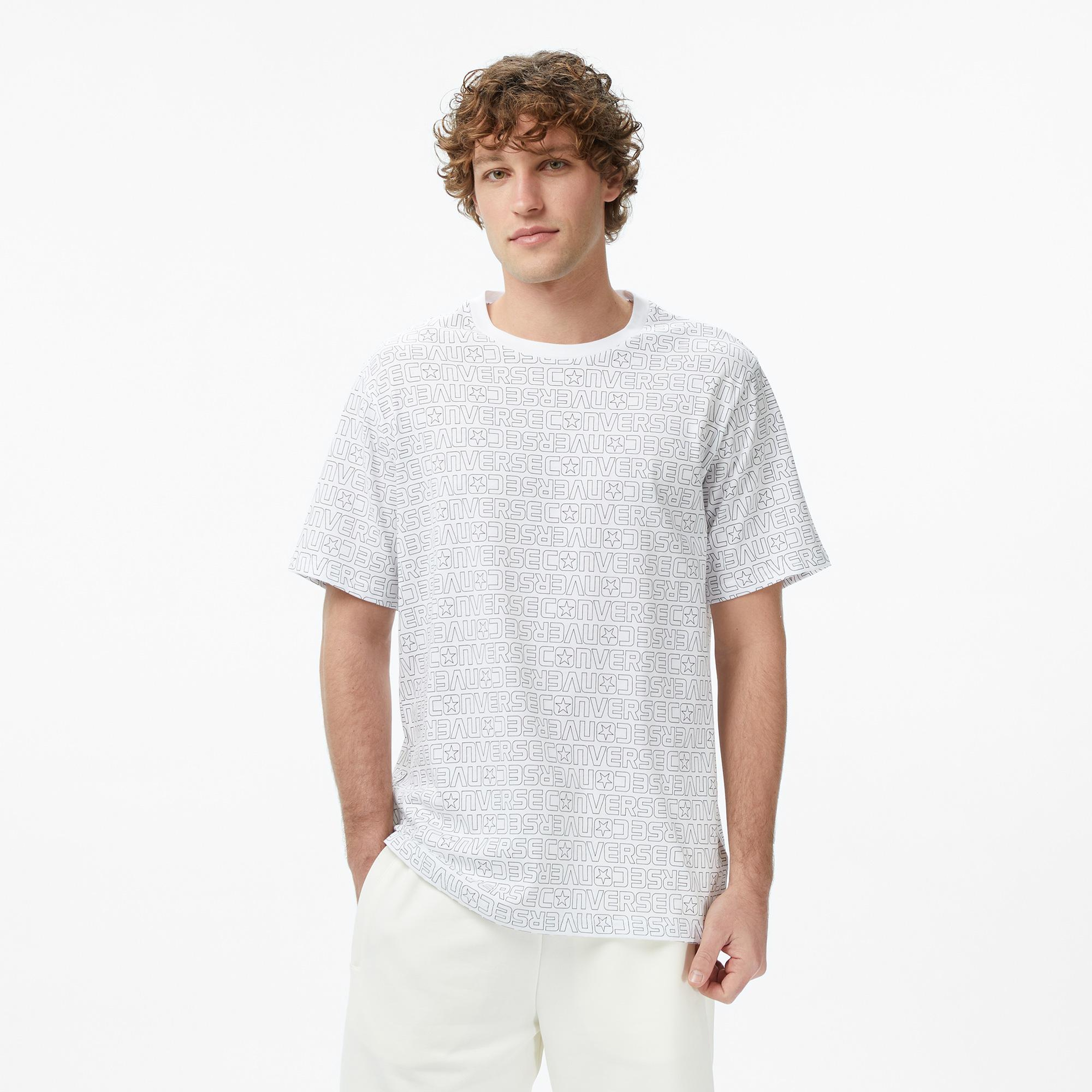 Converse Erkek Beyaz 3D Logo T-Shirt