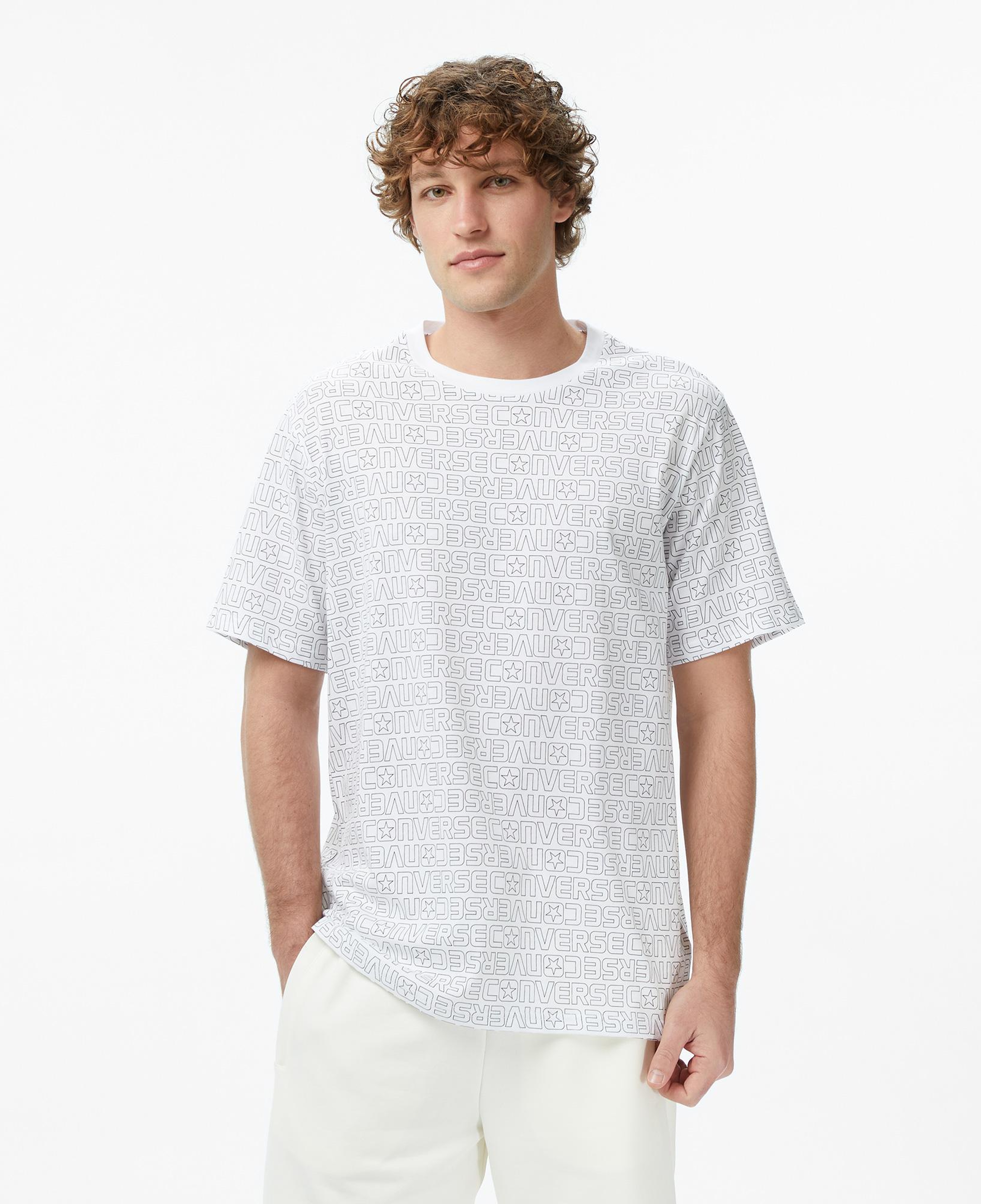 Converse Erkek Beyaz 3D Logo T-Shirt