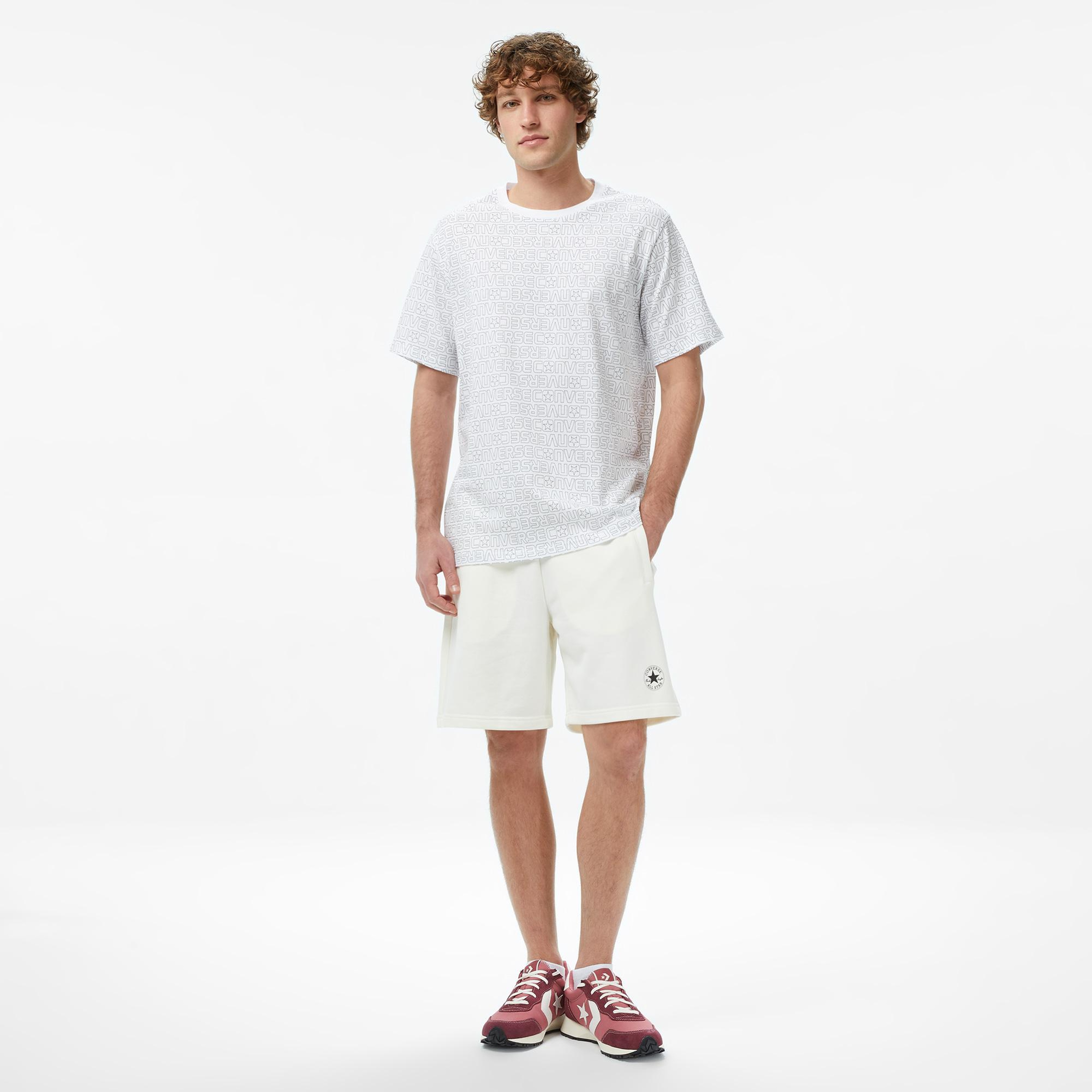 Converse Erkek Beyaz 3D Logo T-Shirt