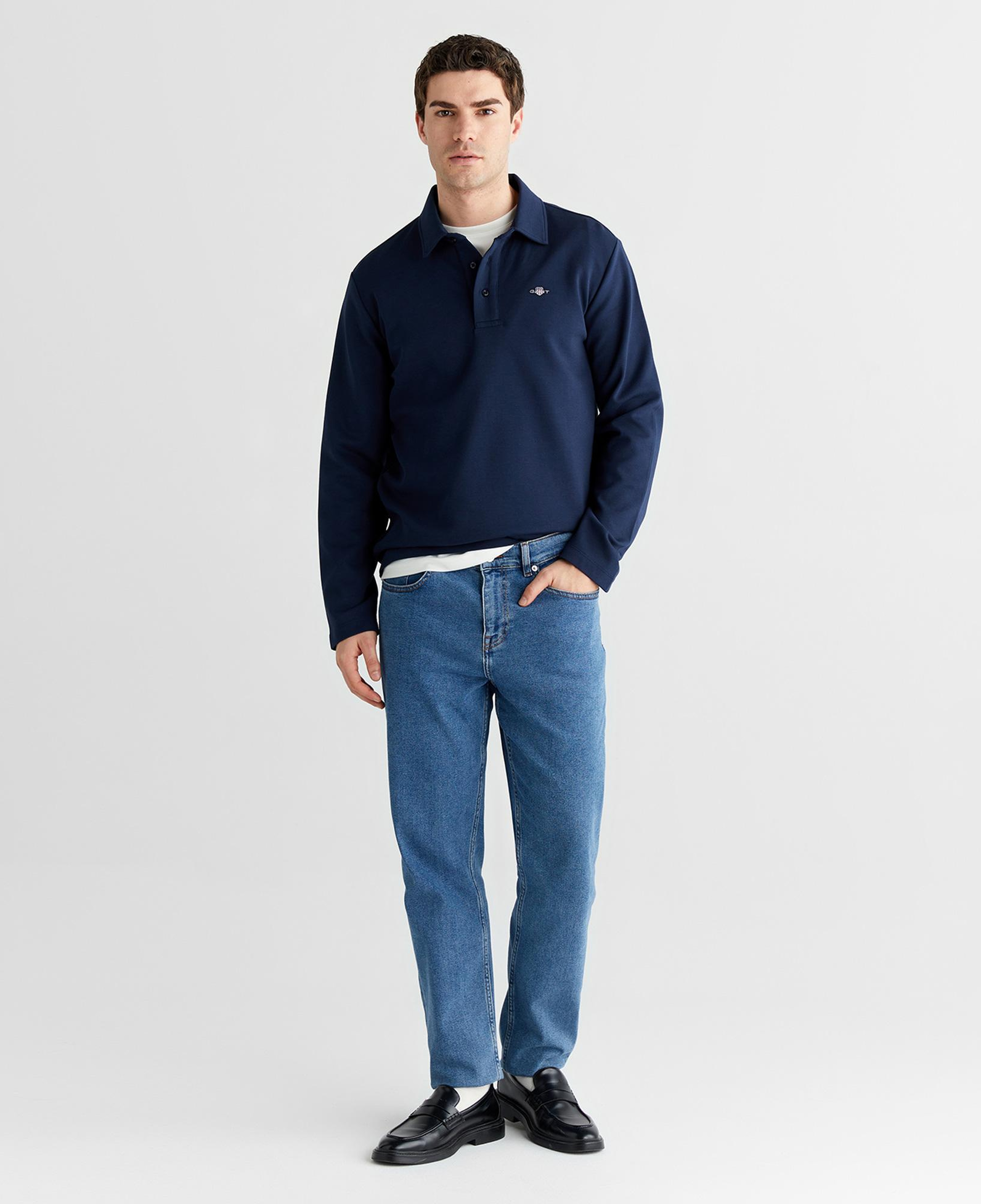 GANT Erkek Lacivert Regular Fit Polo Yaka Polo
