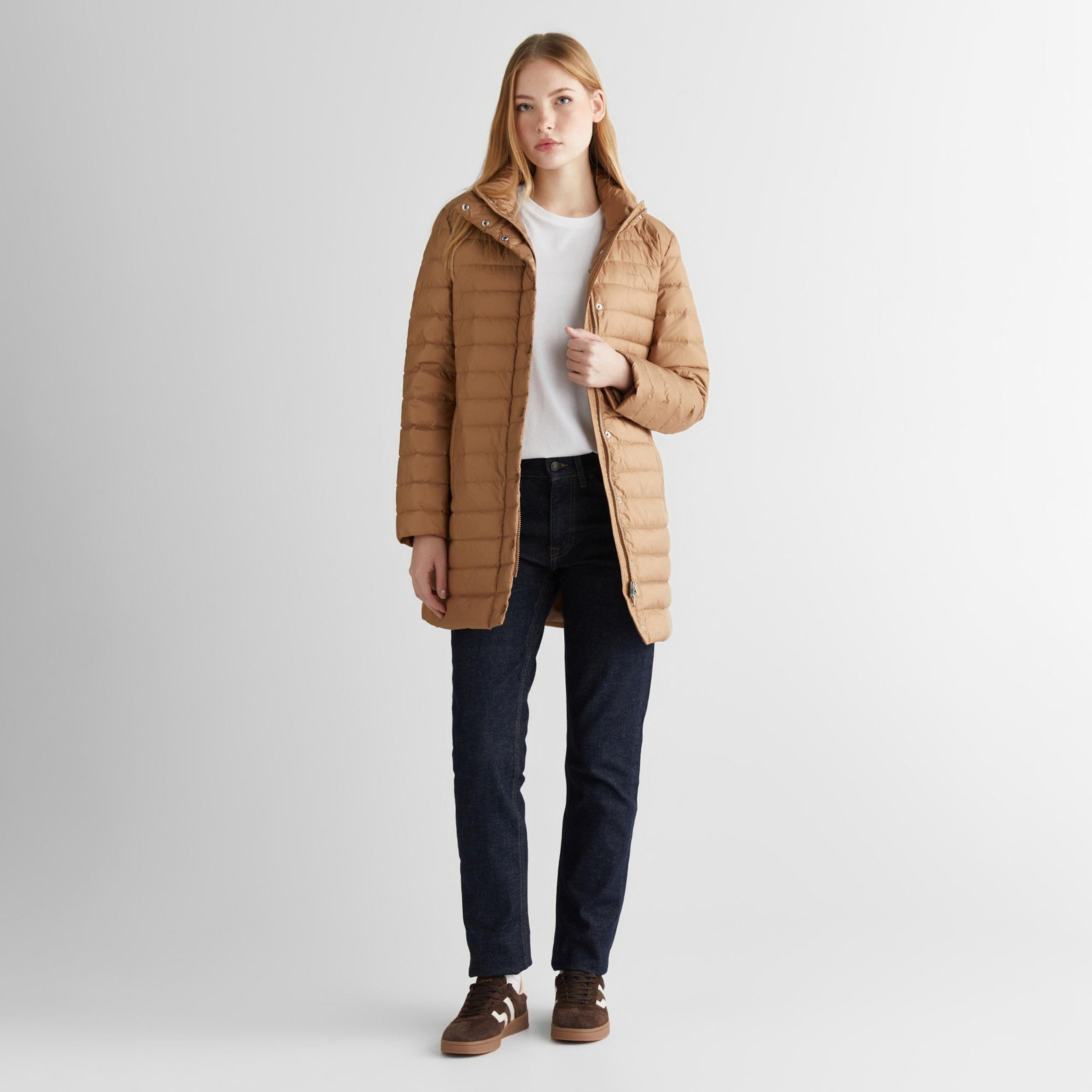 GANT Kadın Bej Regular Fit Fermuarlı Mont
