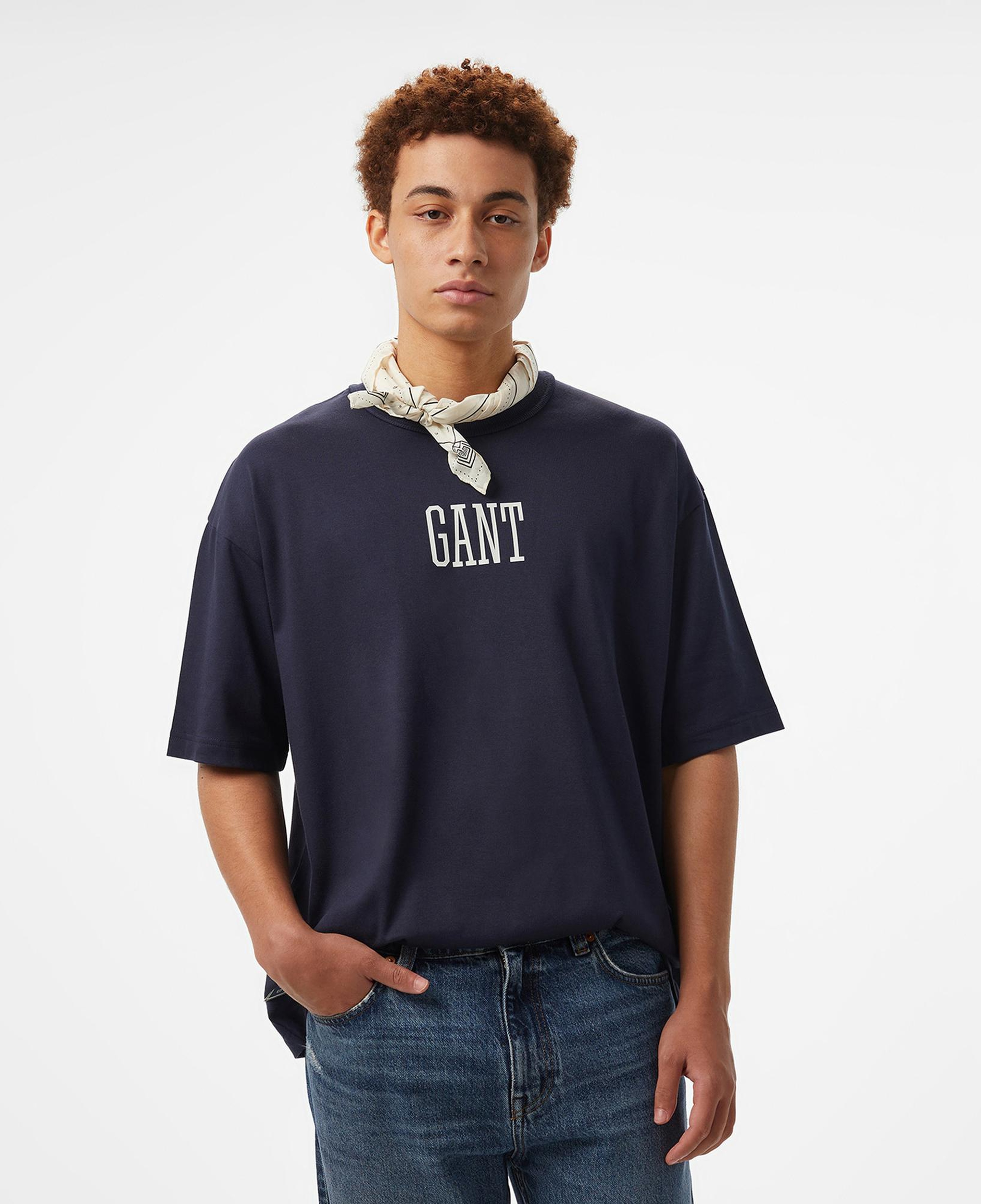 Hoss X Gant New Generation Unisex Lacivert T-Shirt