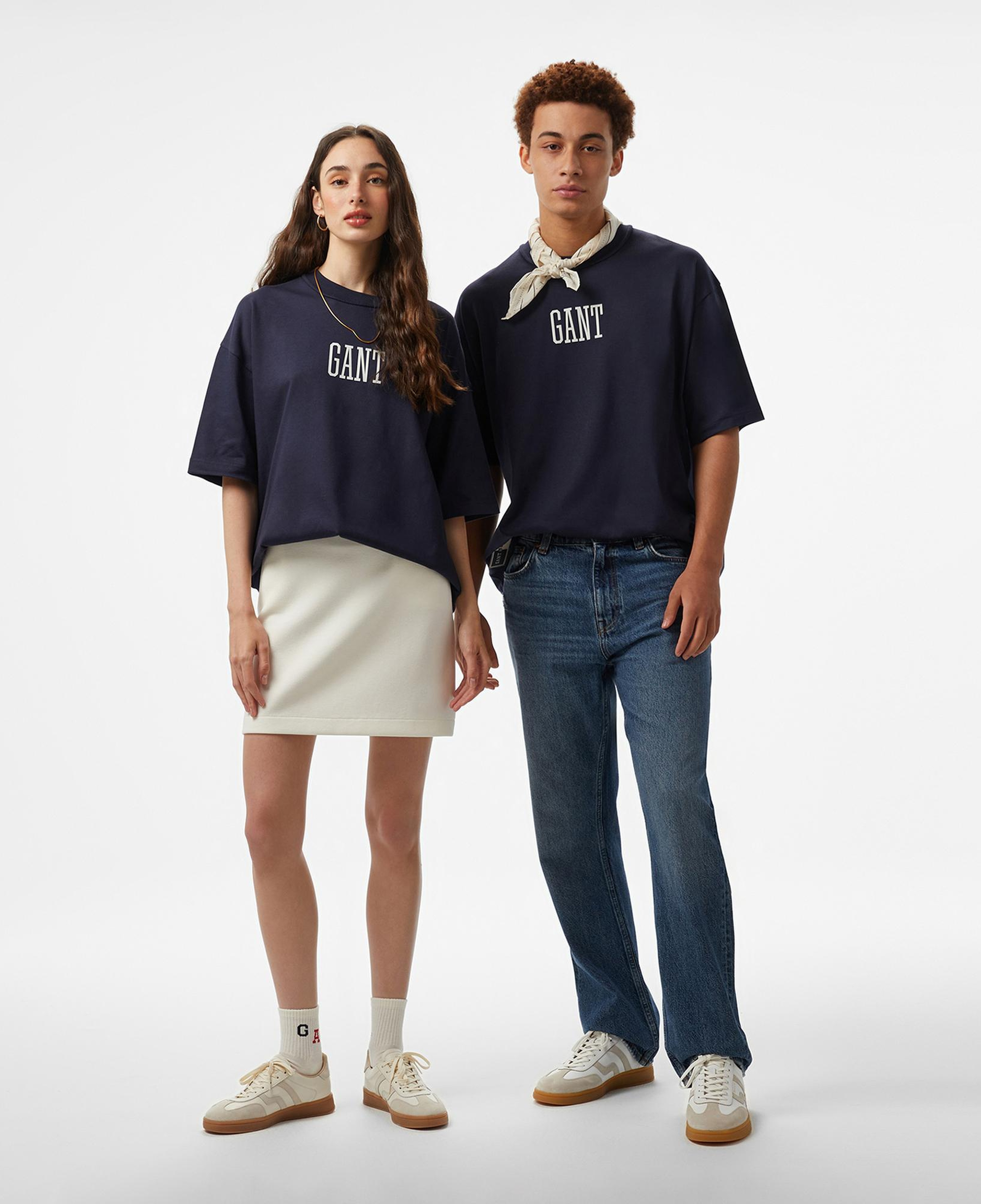 Hoss X Gant New Generation Unisex Lacivert T-Shirt