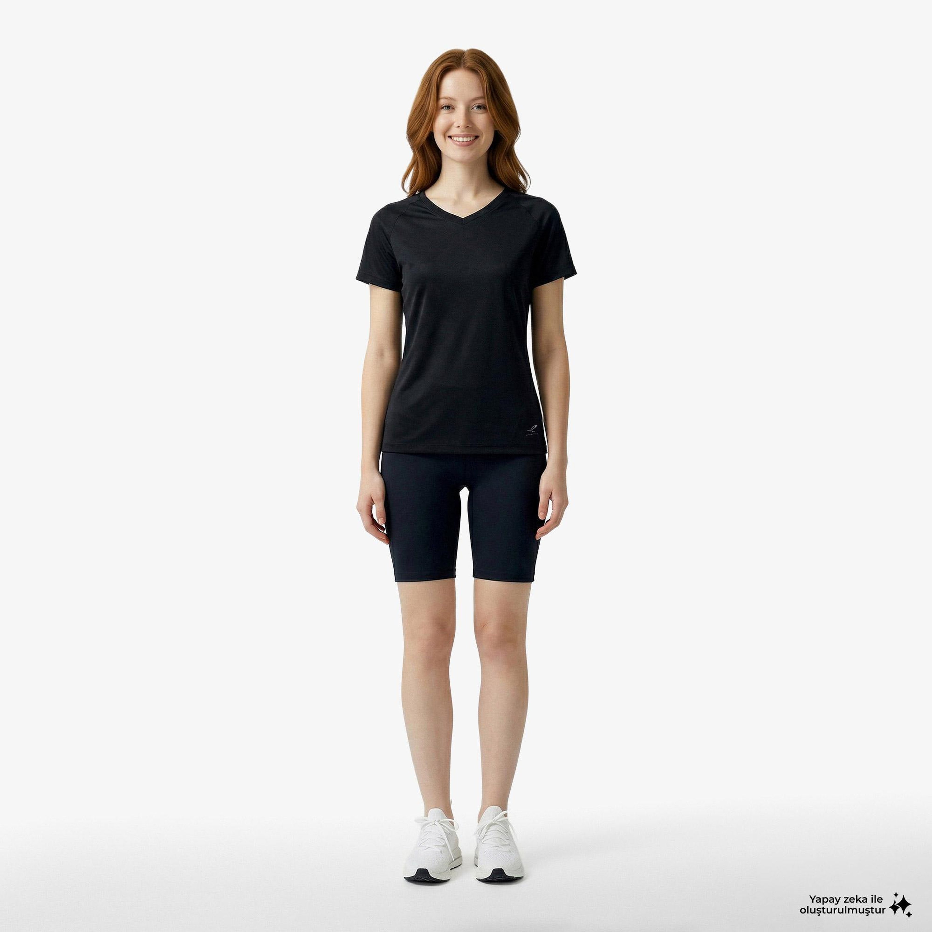 Energetics Natalja Ss Kadın Siyah Koşu T-Shirt