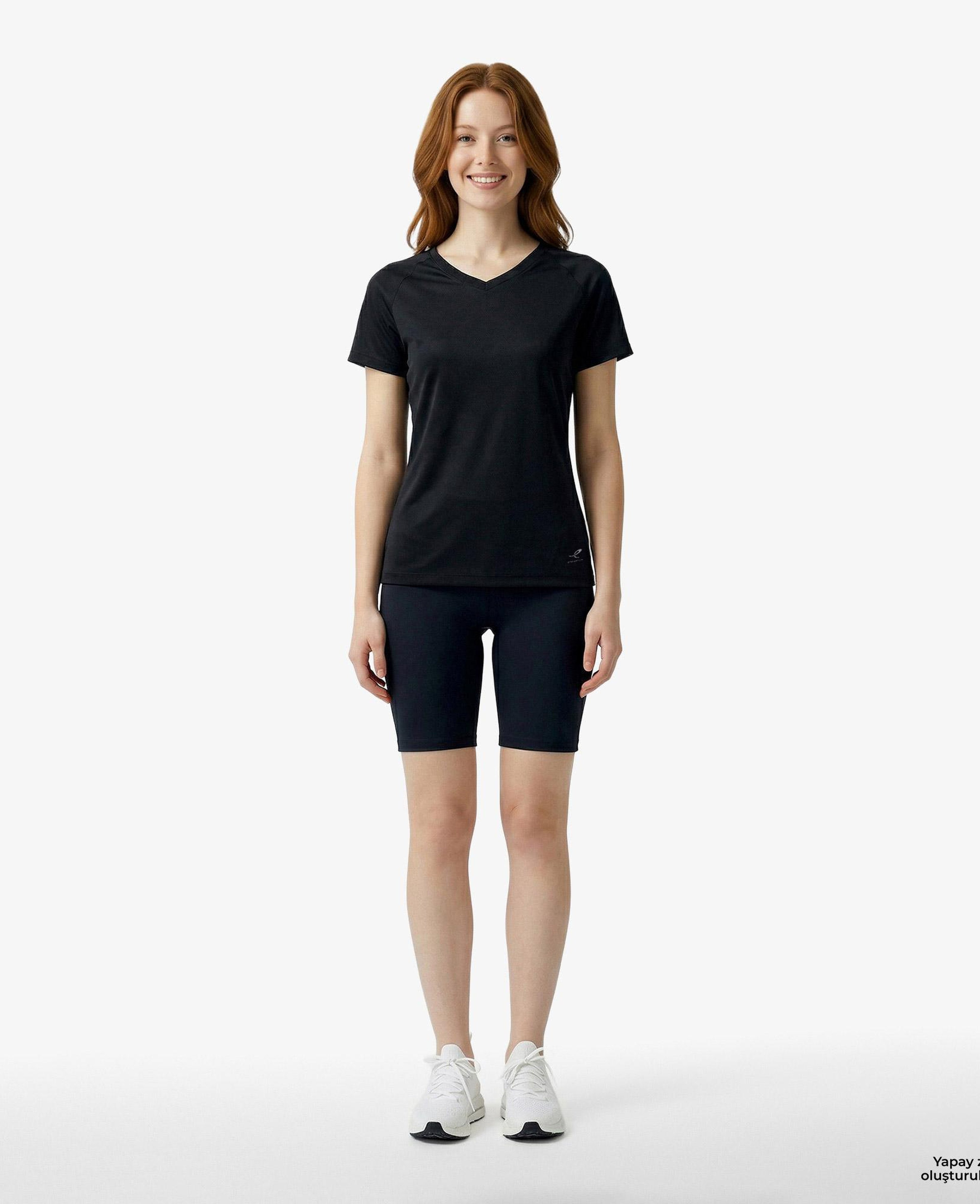 Energetics Natalja Ss Kadın Siyah Koşu T-Shirt