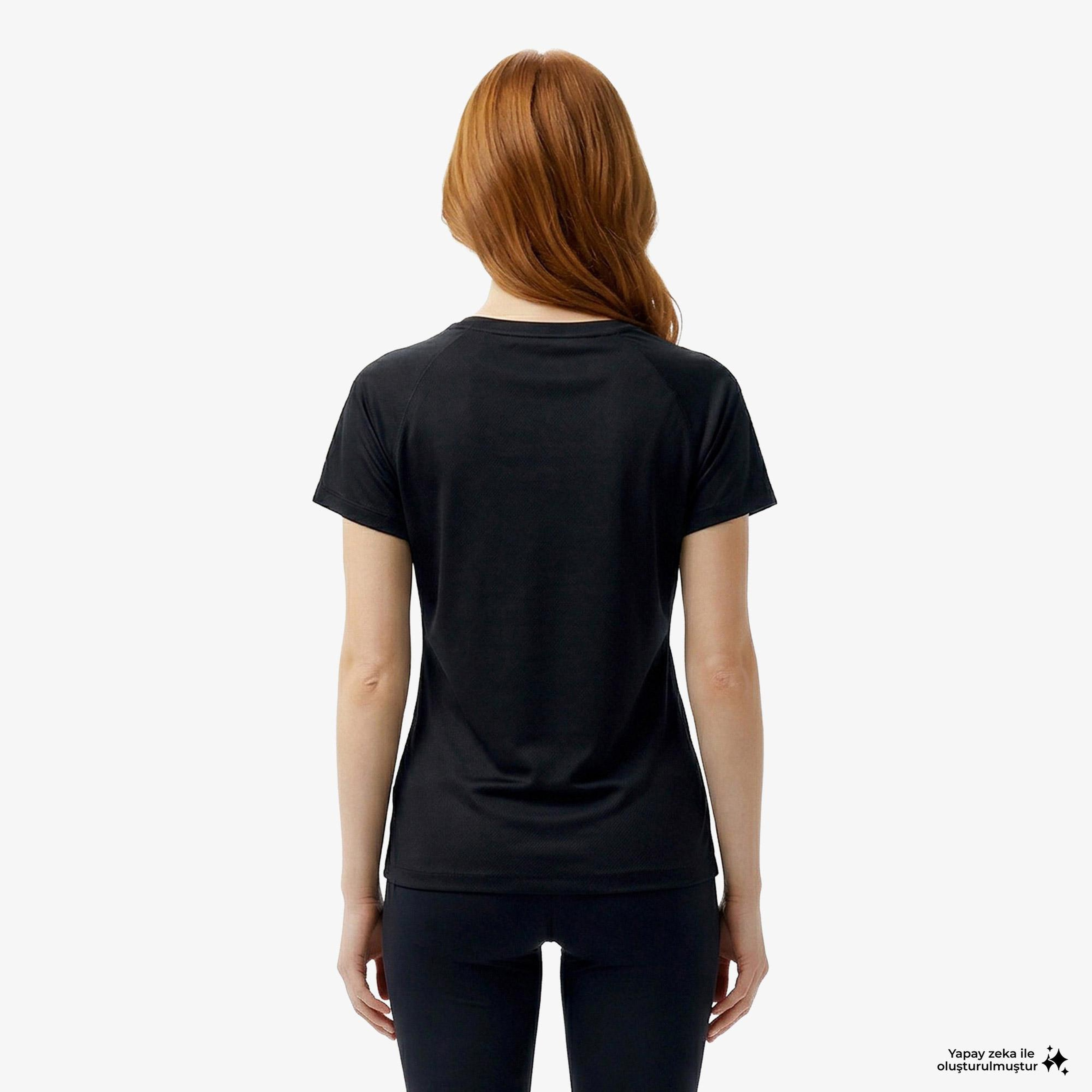 Energetics Natalja Ss Kadın Siyah Koşu T-Shirt