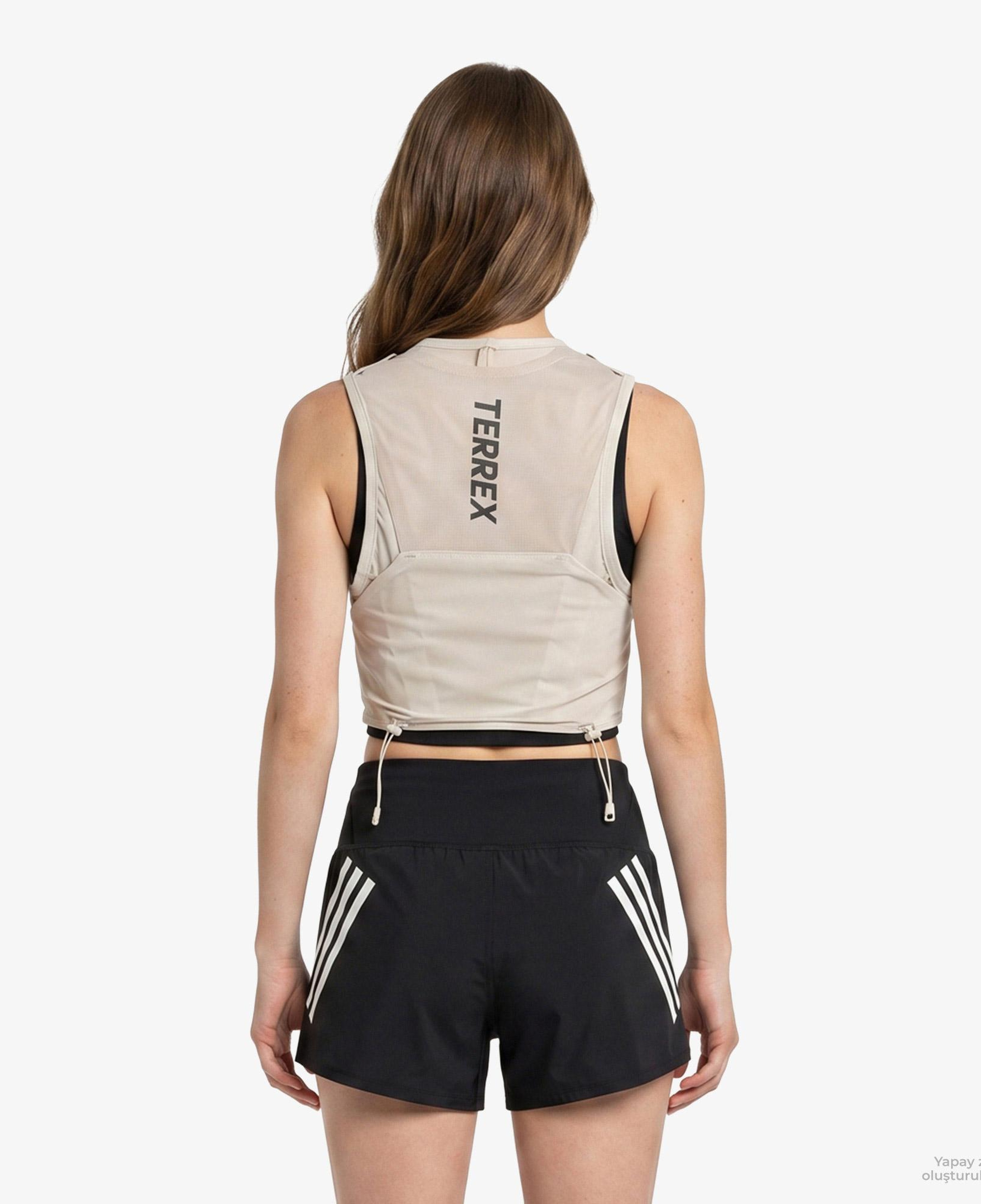 adidas Terrex Xperior 5L Unisex Bej Koşu Yeleği