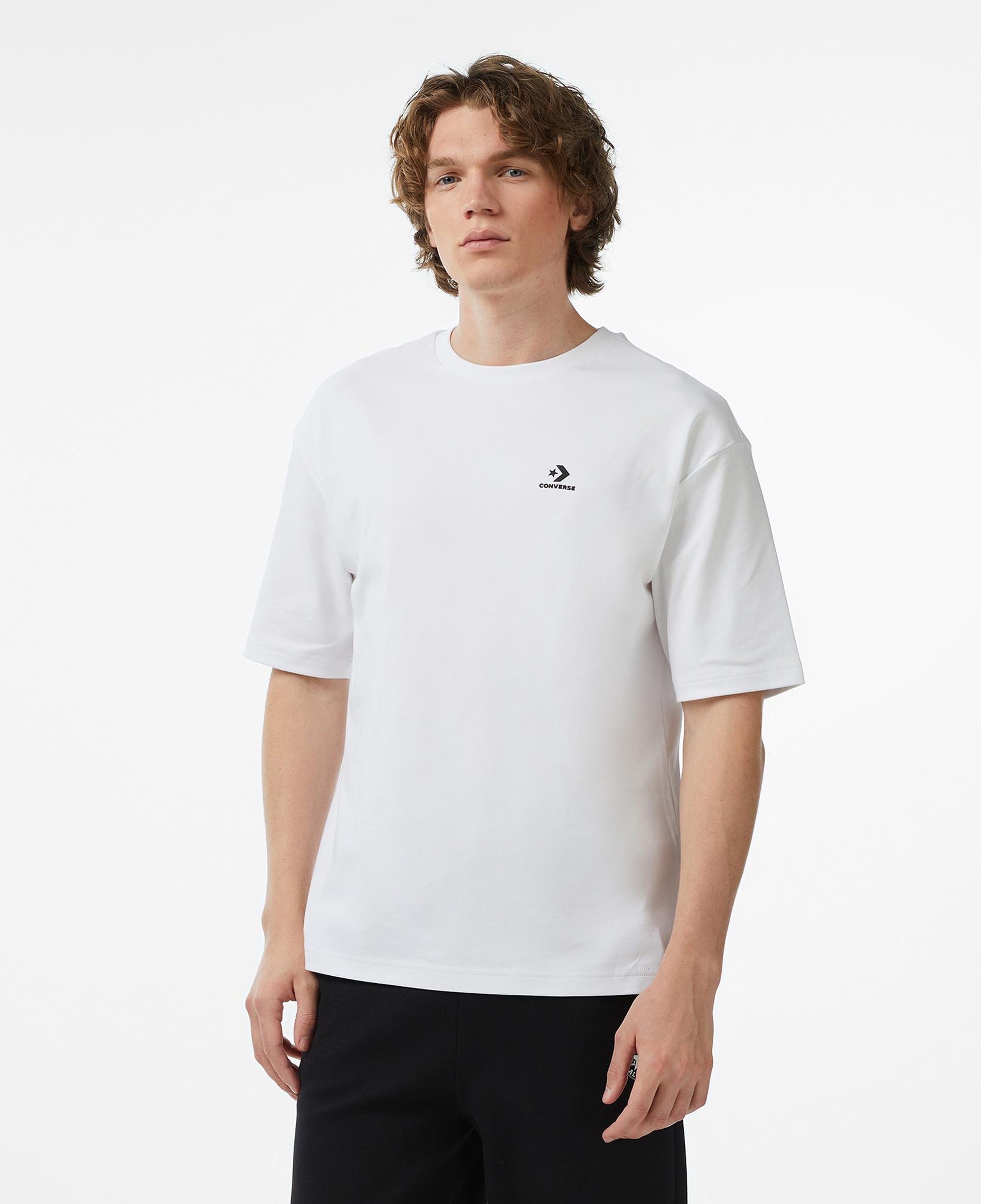 Converse Erkek Chevron Baskılı Beyaz T-Shirt