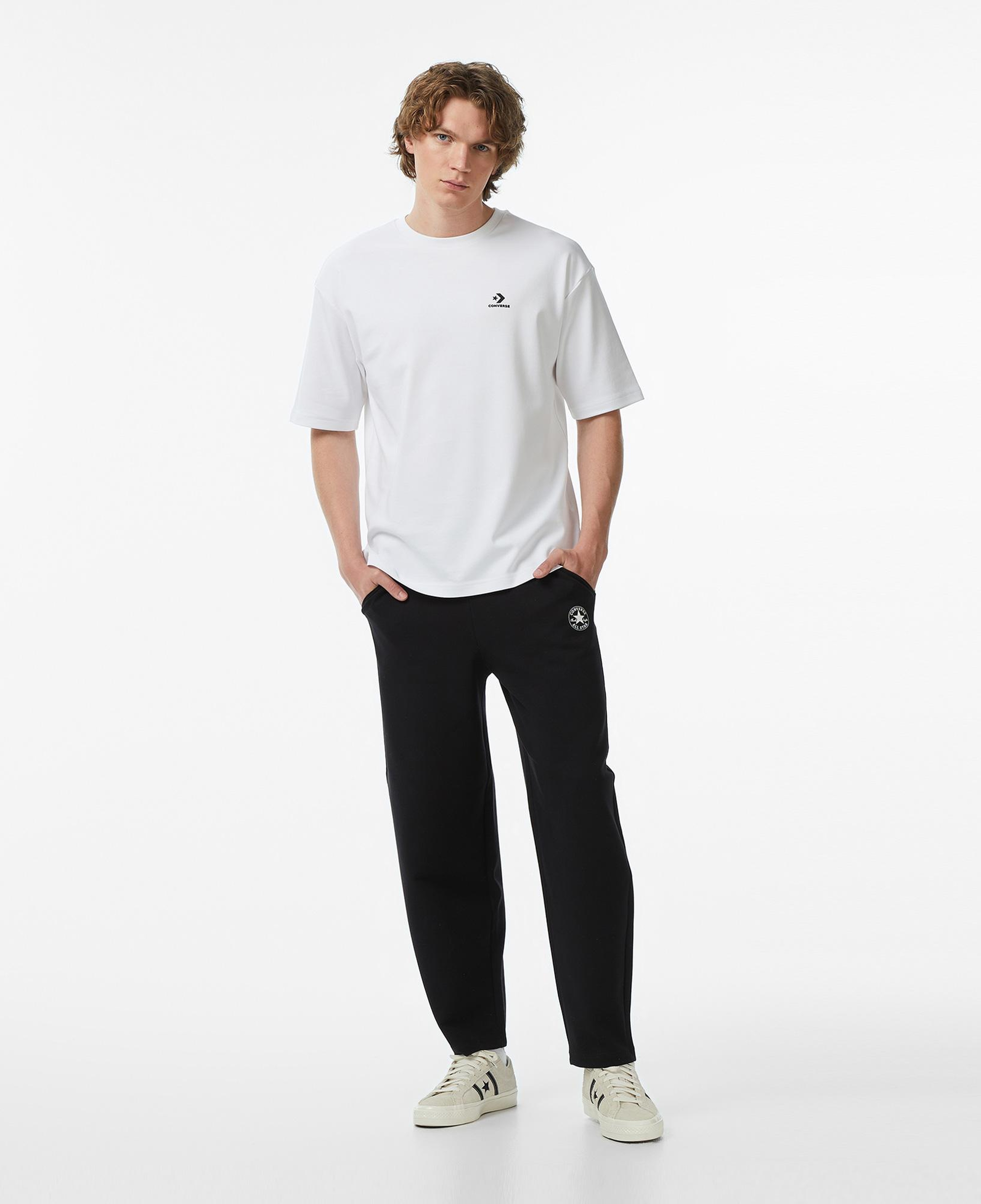 Converse Erkek Chevron Baskılı Beyaz T-Shirt