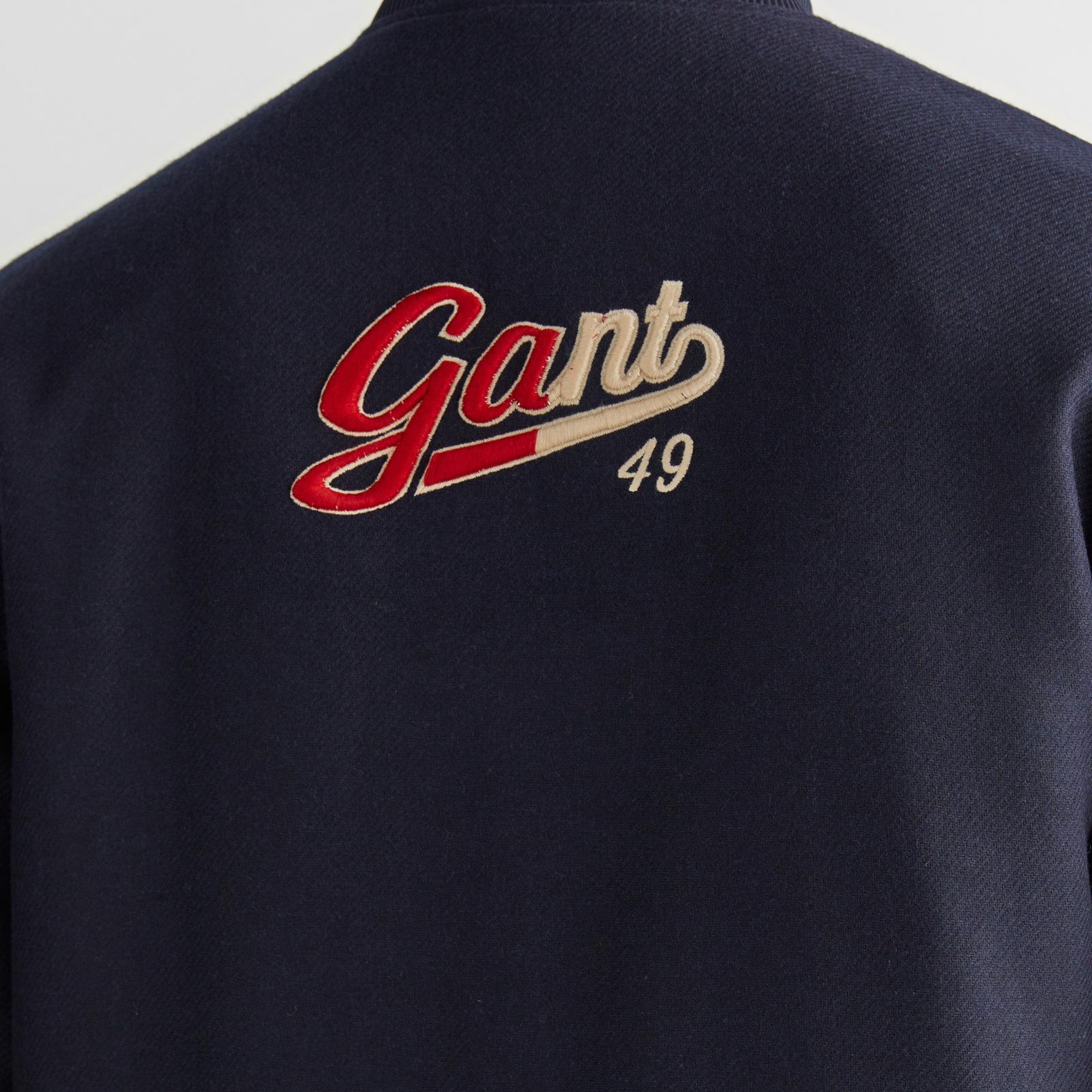 GANT Erkek Lacivert Oversize Fit Hakim Yaka Logolu Ceket
