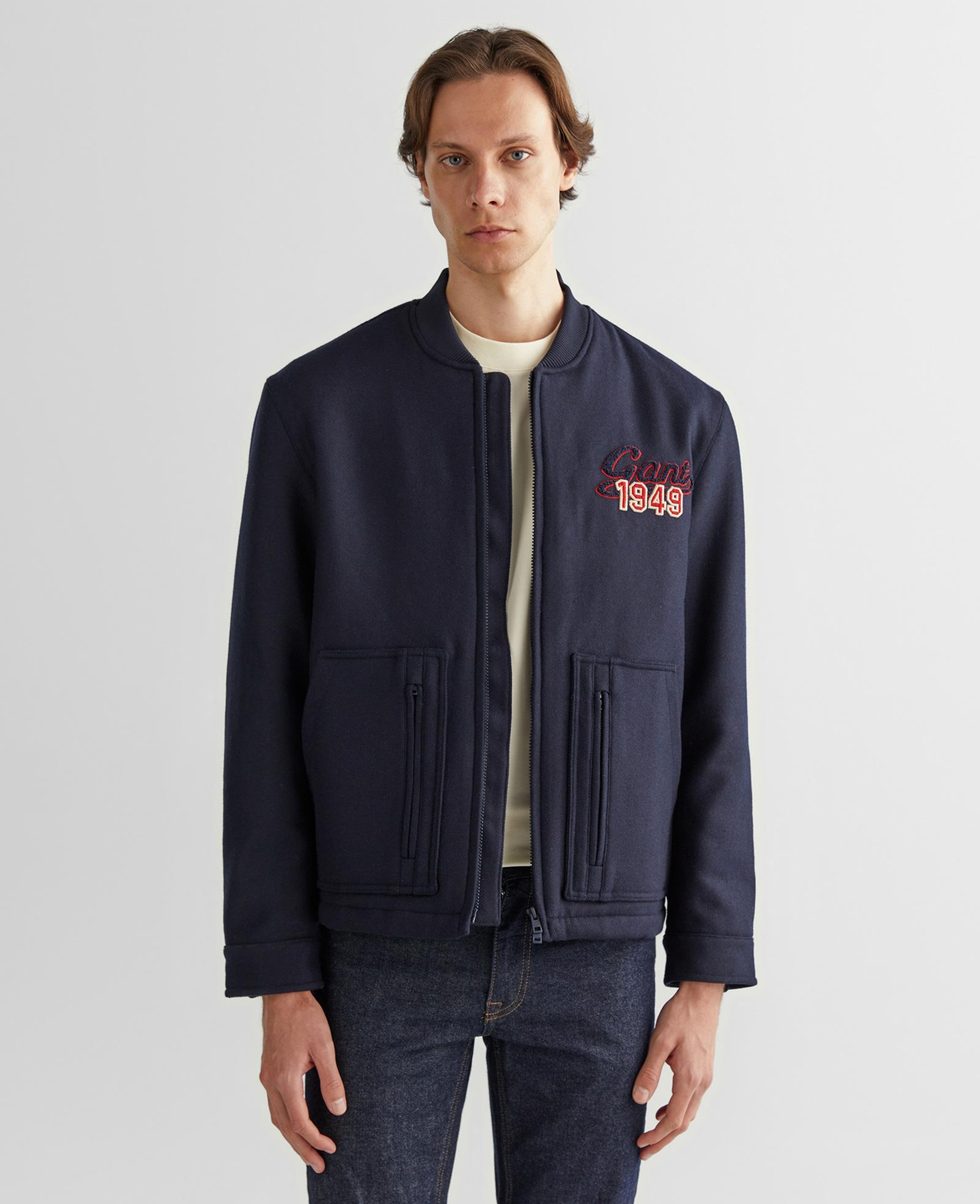GANT Erkek Lacivert Oversize Fit Hakim Yaka Logolu Ceket