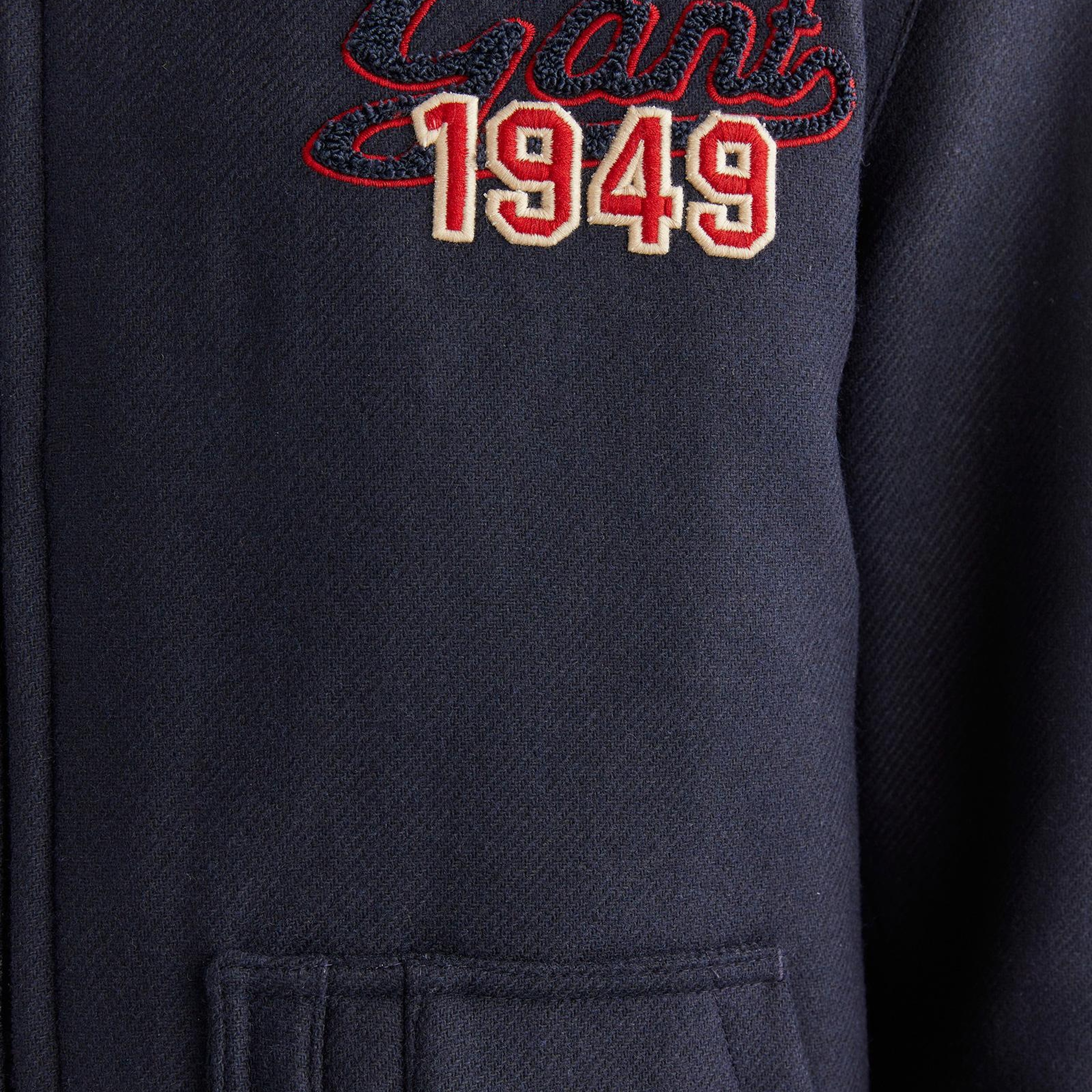 GANT Erkek Lacivert Oversize Fit Hakim Yaka Logolu Ceket