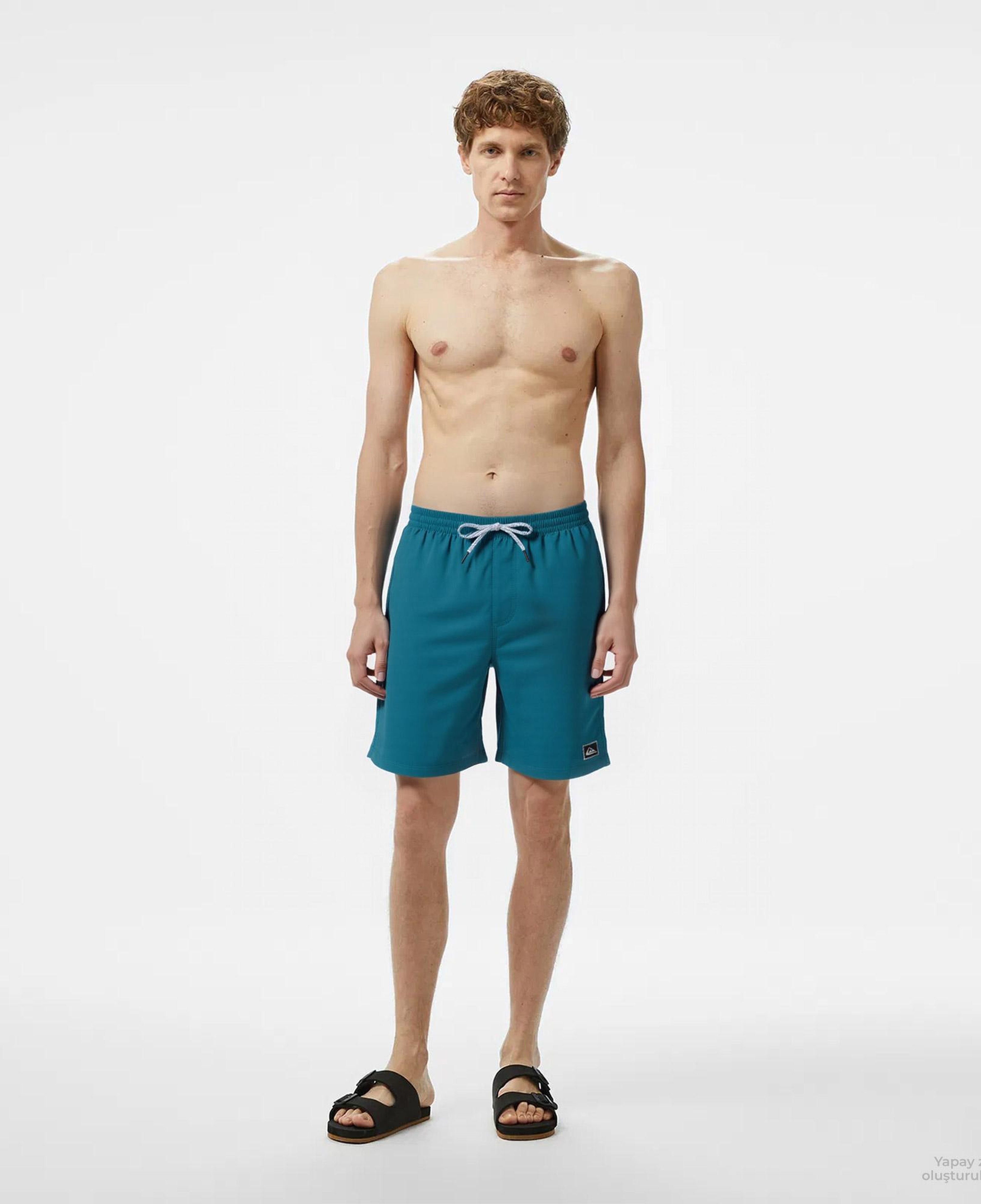 Quiksilver Everyday Solid 15 Erkek Mavi Deniz Şortu