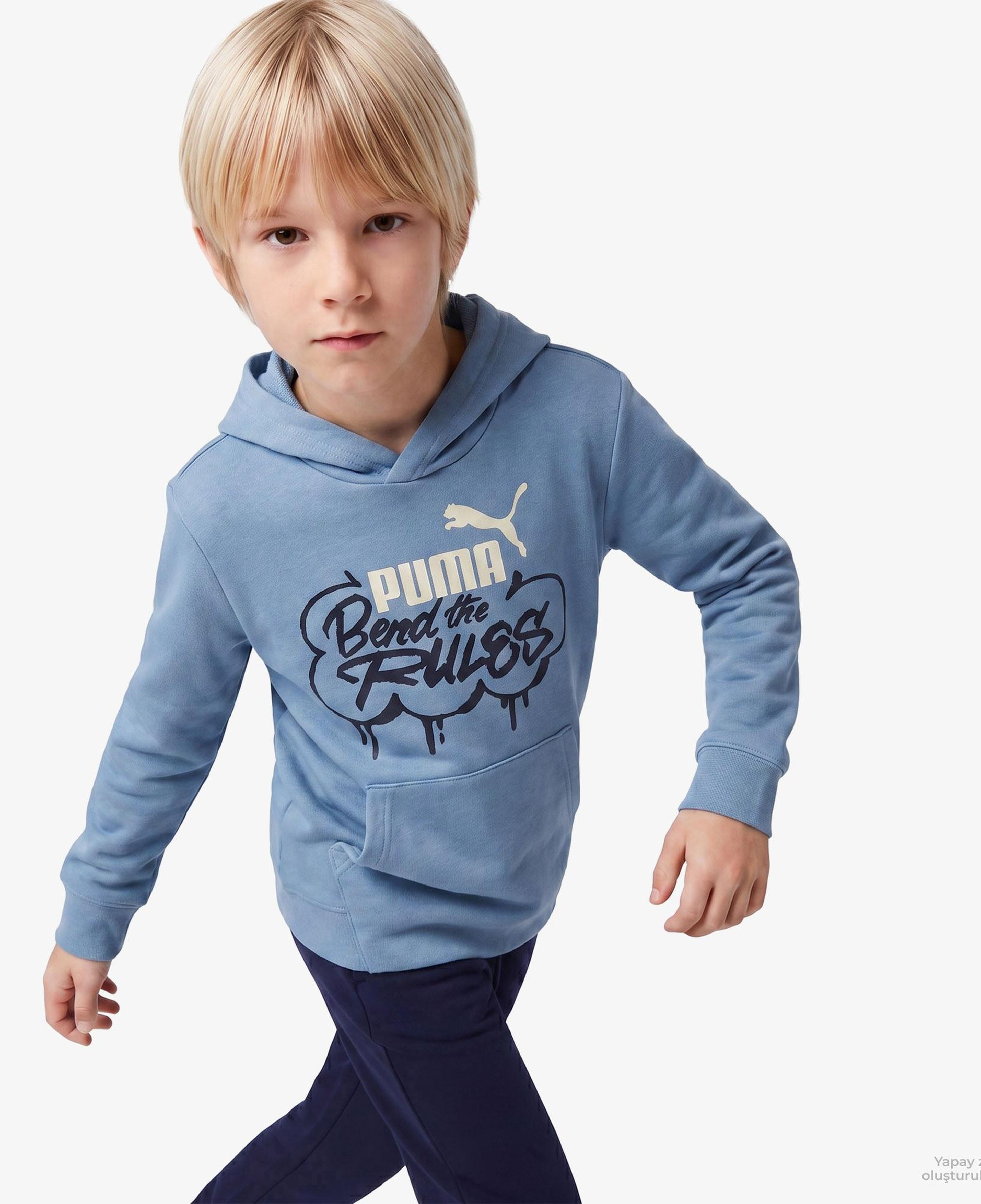 Puma Mid 90s Çocuk Mavi Sweatshirt