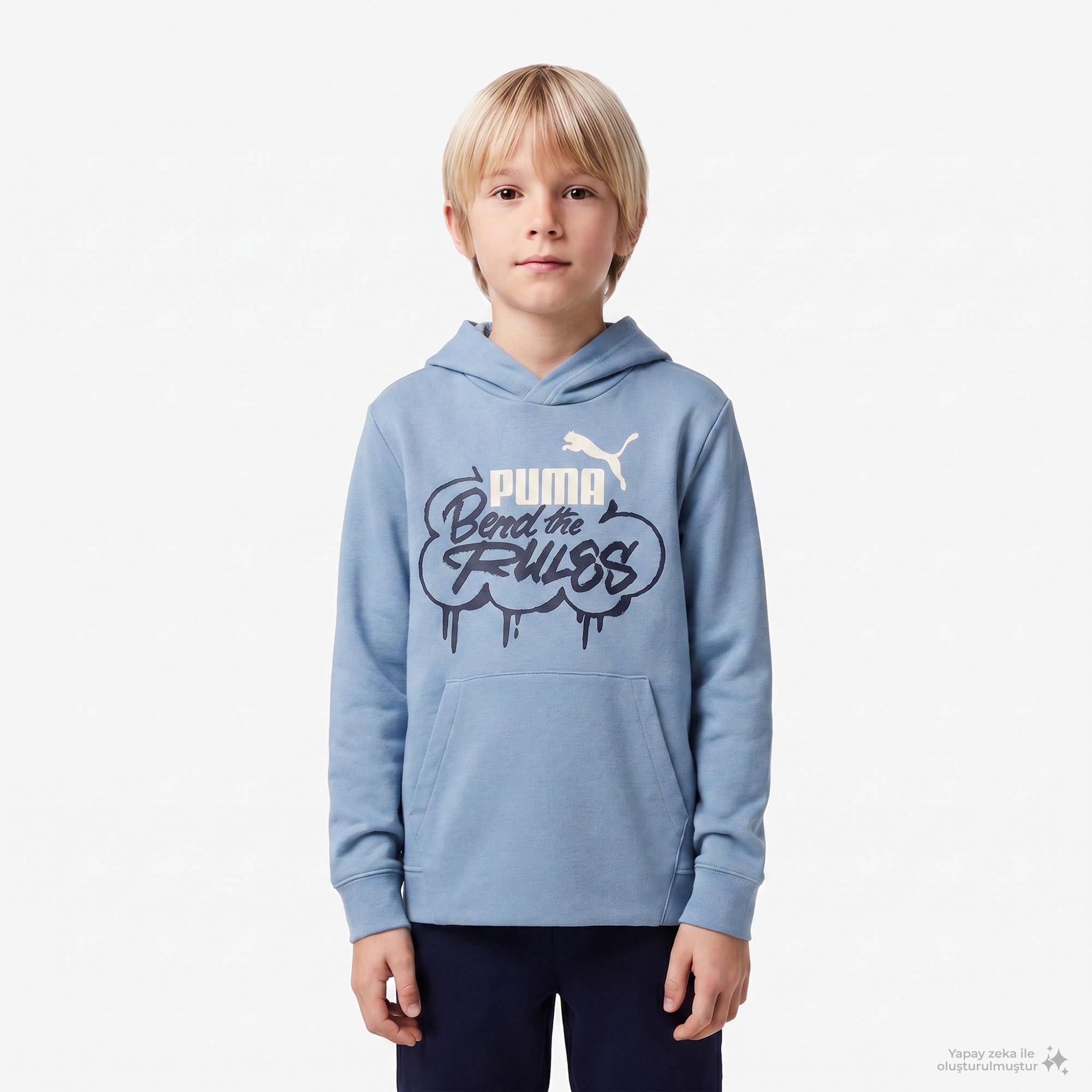 Puma Mid 90s Çocuk Mavi Sweatshirt