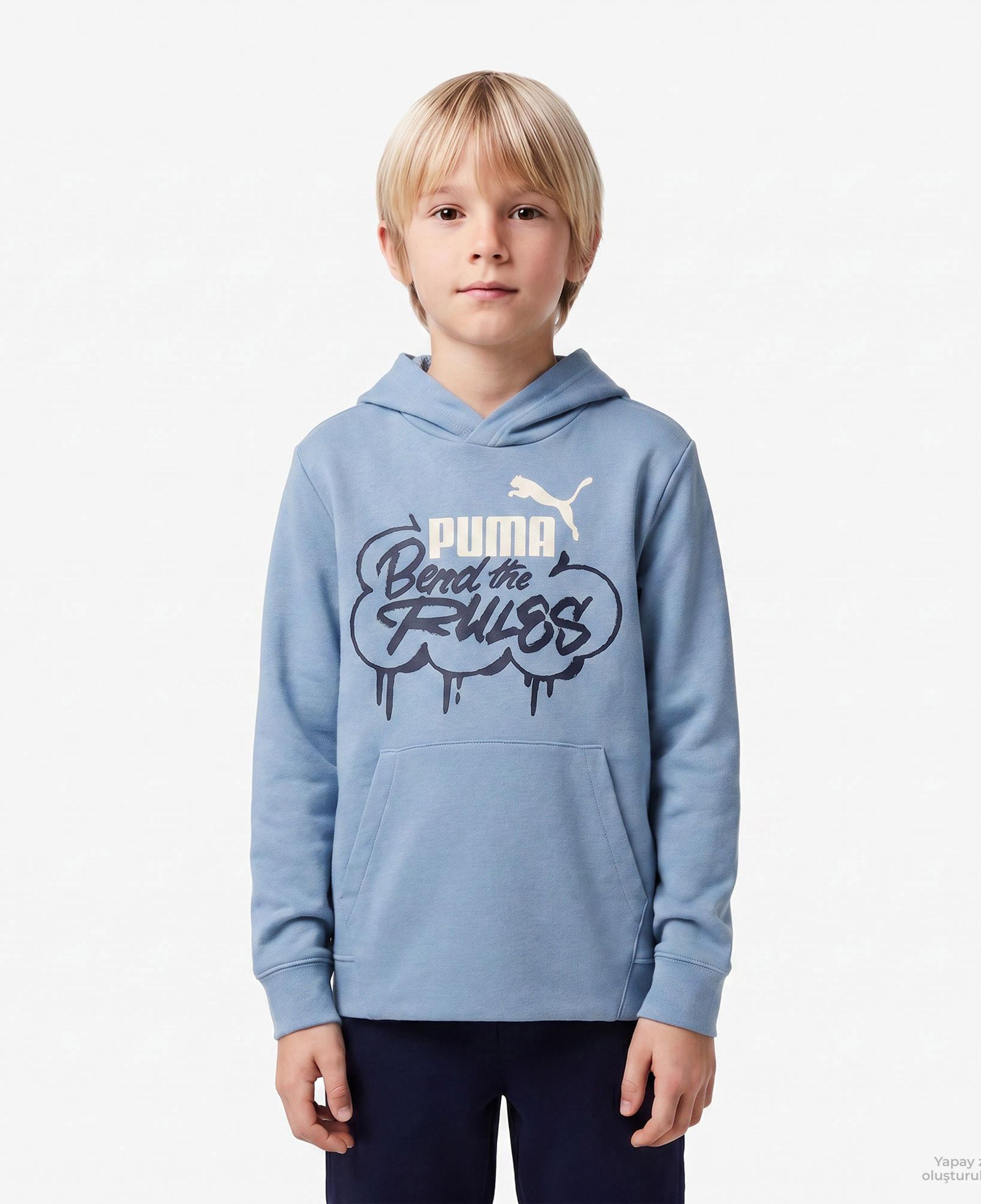 Puma Mid 90s Çocuk Mavi Sweatshirt