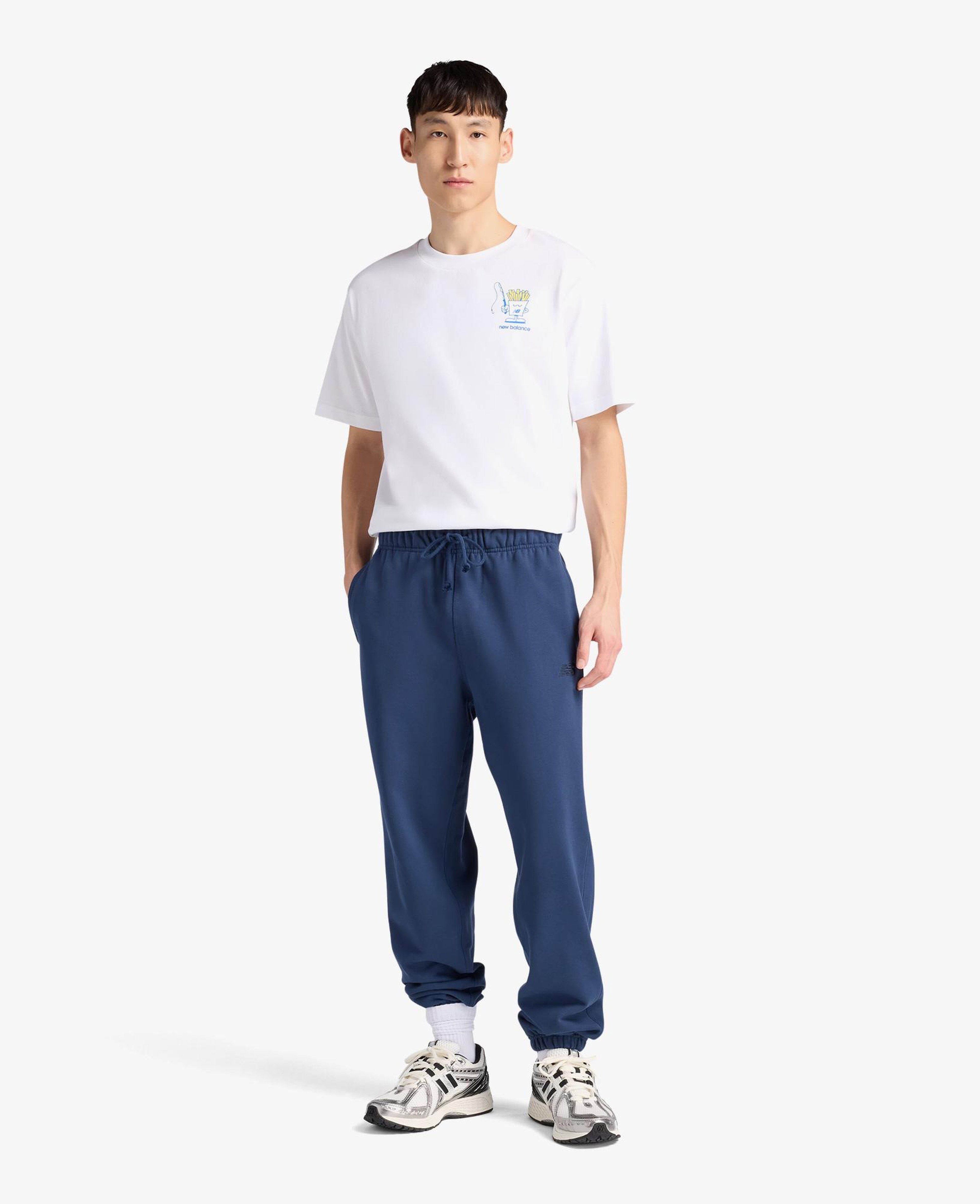 New Balance Fish and Chips Erkek Beyaz T-Shirt
