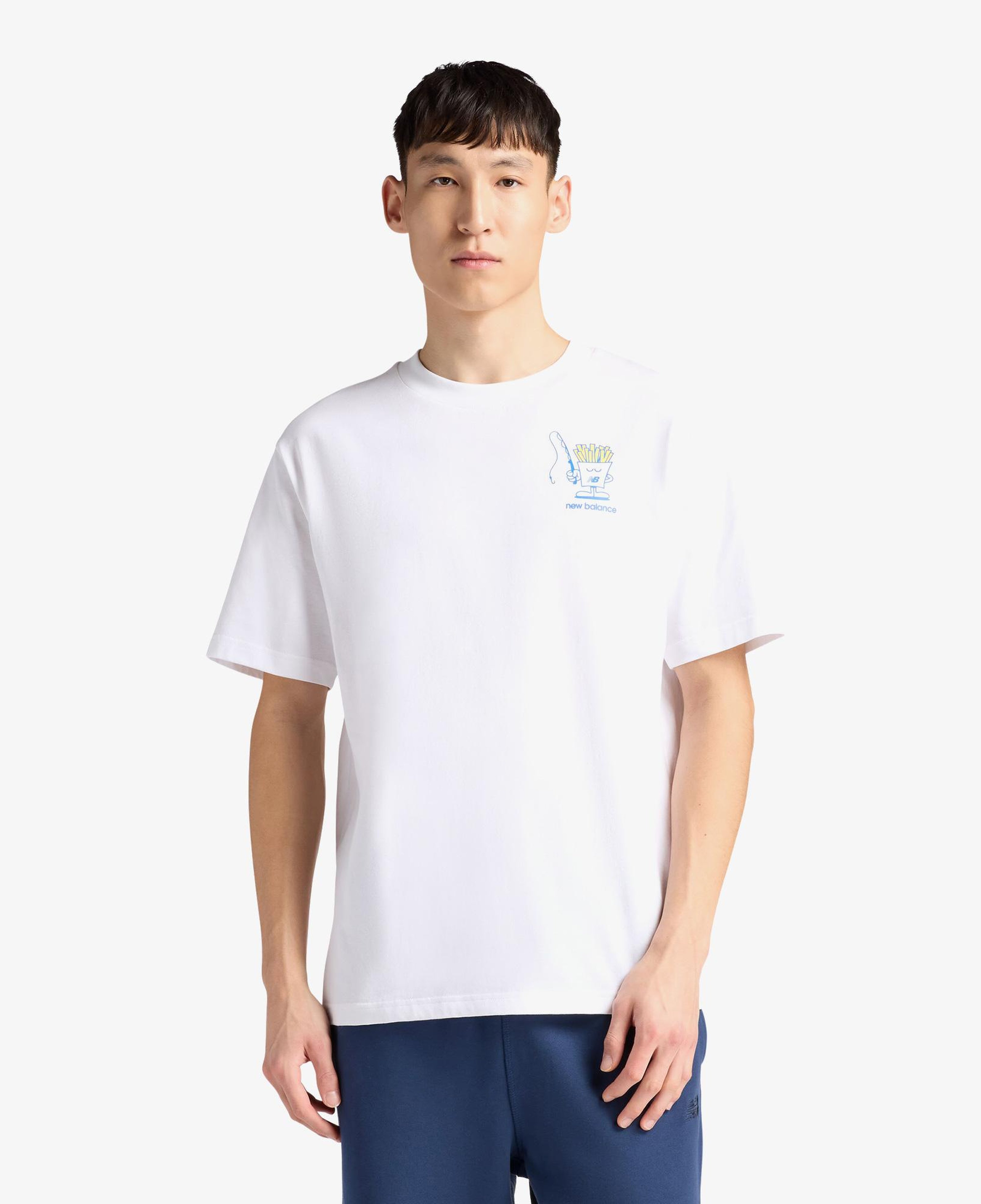 New Balance Fish and Chips Erkek Beyaz T-Shirt