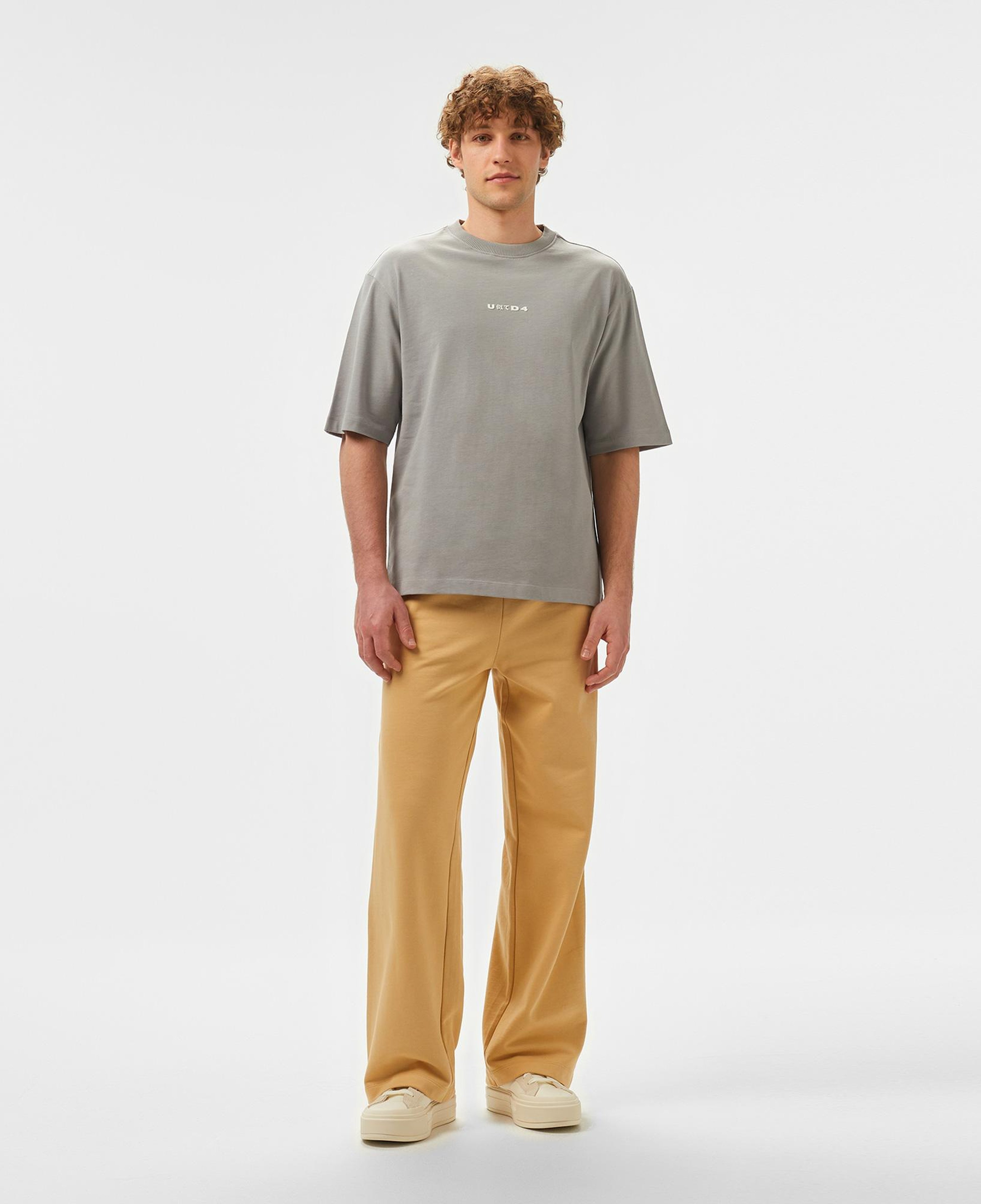 UNITED4 Oversize Zip Kadın Krem Eşofman Altı