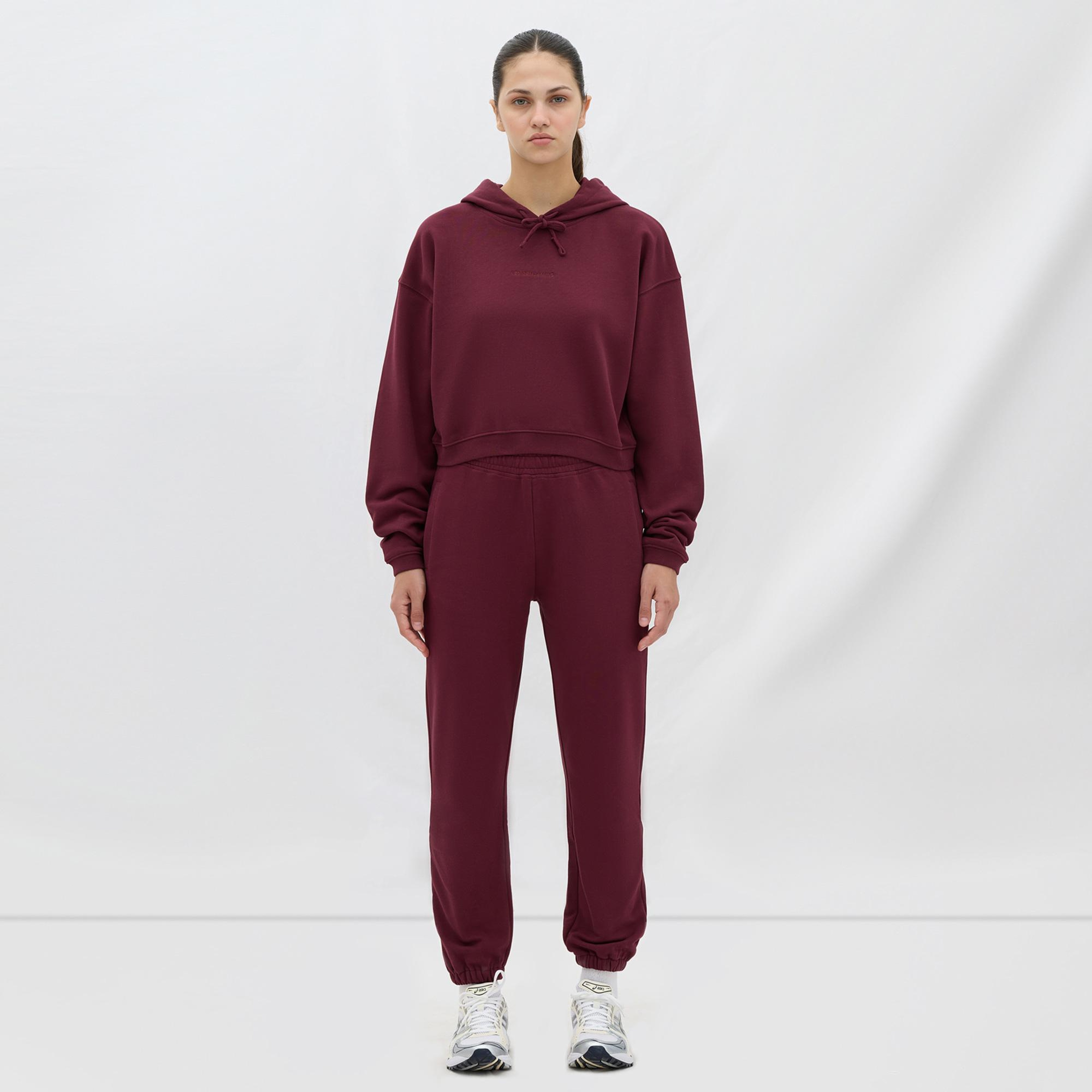 Les Benjamins Essential Kadın Bordo Hoodie